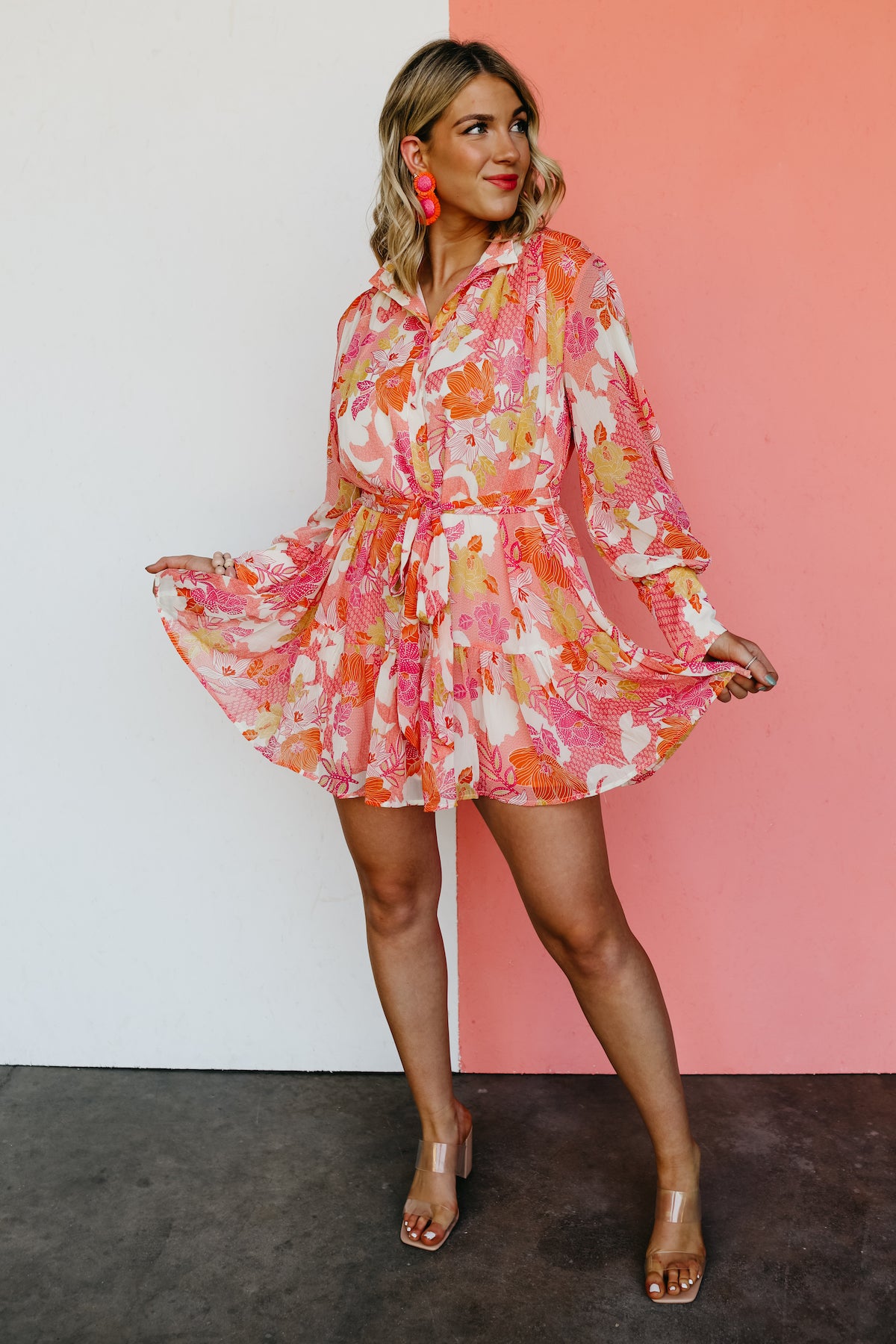 The Pedro Floral Tie Waist Mini Dress - FINAL SALE