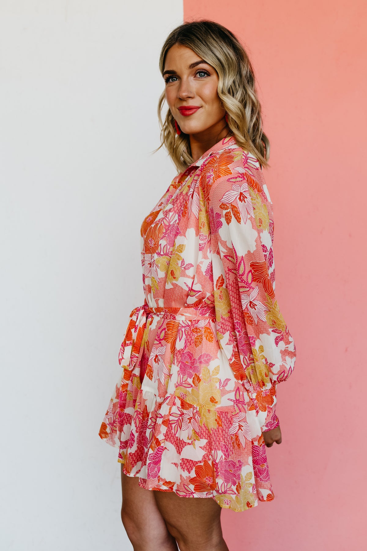 The Pedro Floral Tie Waist Mini Dress - FINAL SALE
