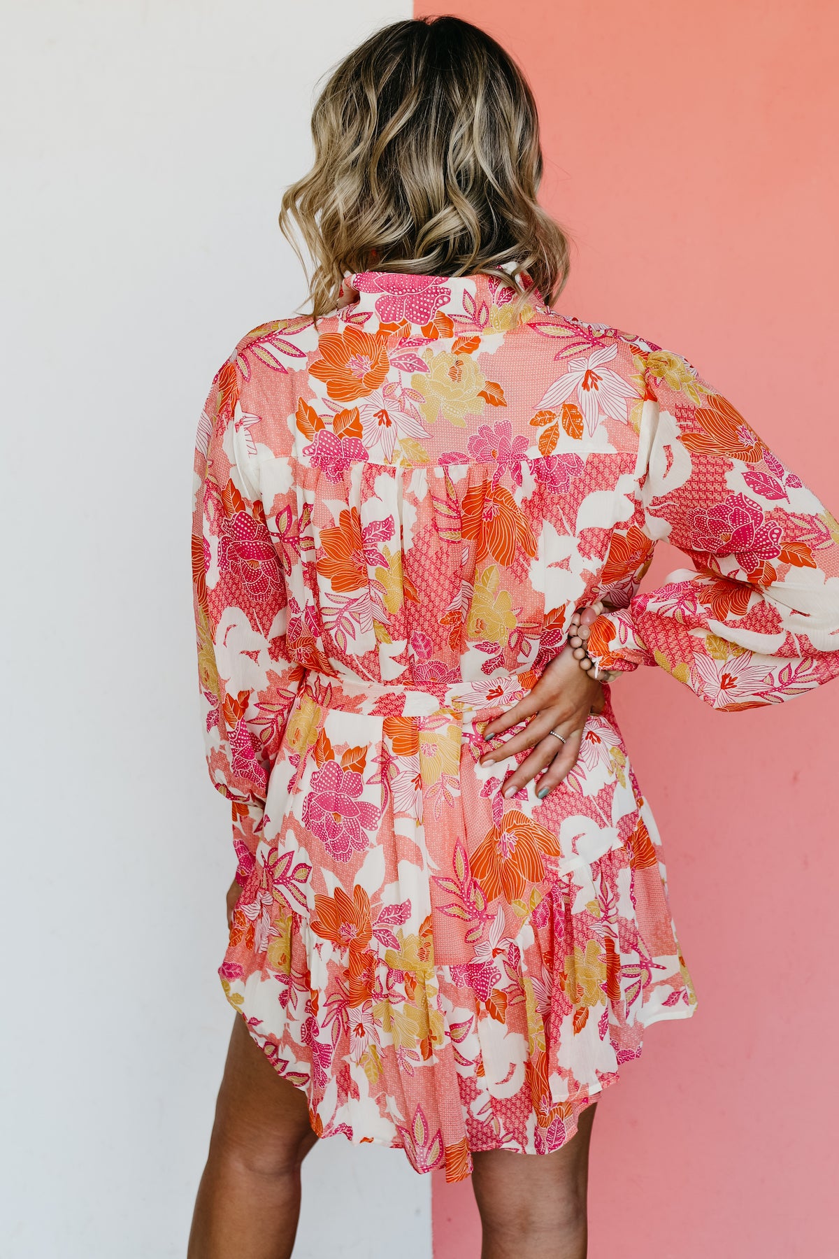 The Pedro Floral Tie Waist Mini Dress - FINAL SALE