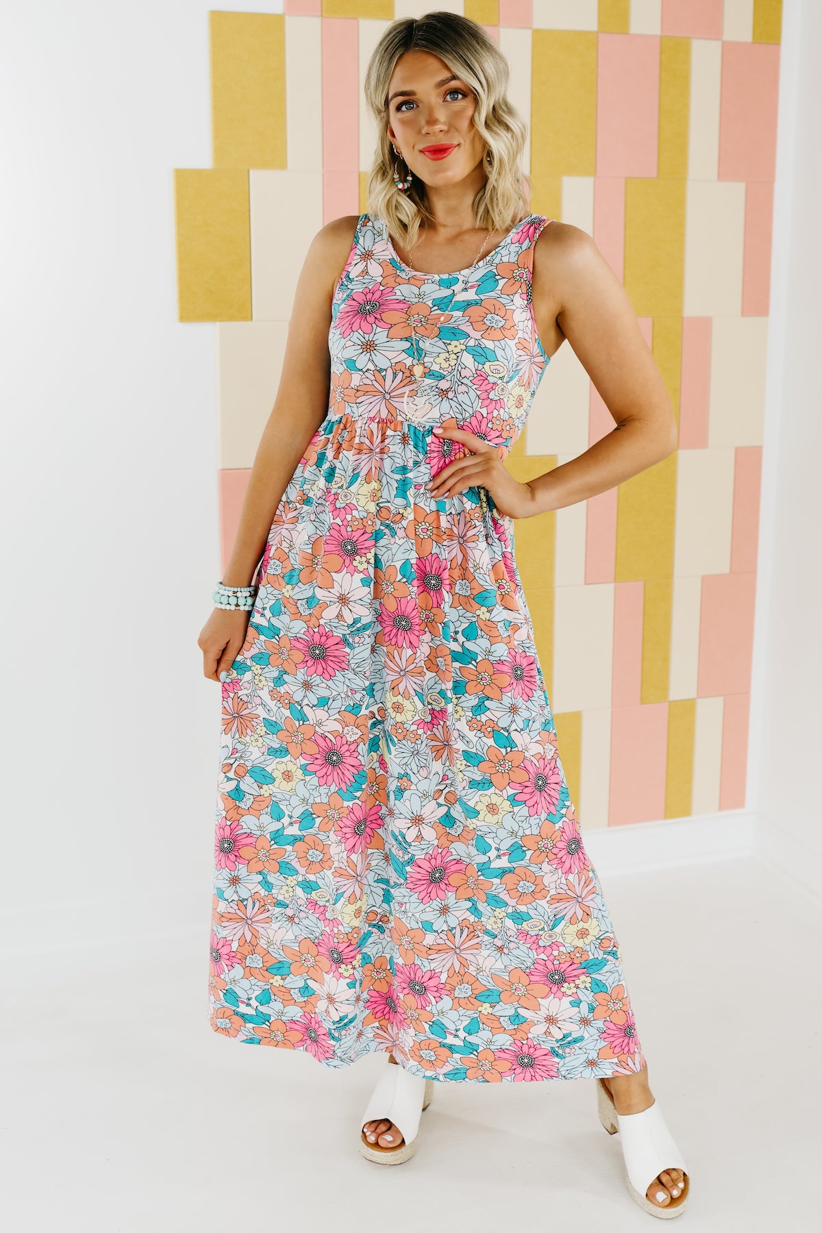 The Sergio Floral Sleeveless Maxi Dress - FINAL SALE