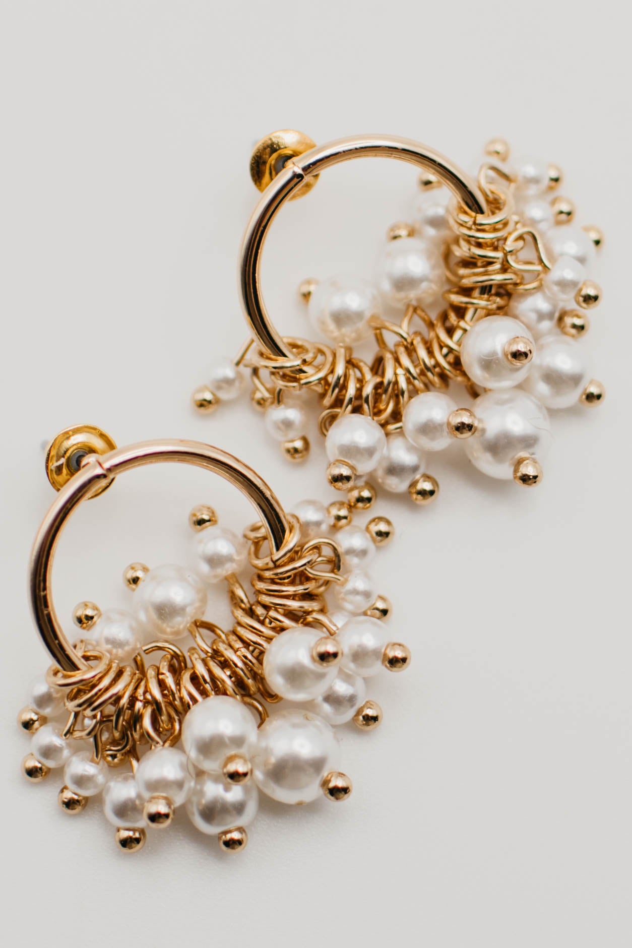 ★2022SS新作★MZUU★Double Molten Hexa Earrings 18k Gold Filled Asymmetrical Earrings, Dripping Earrings
