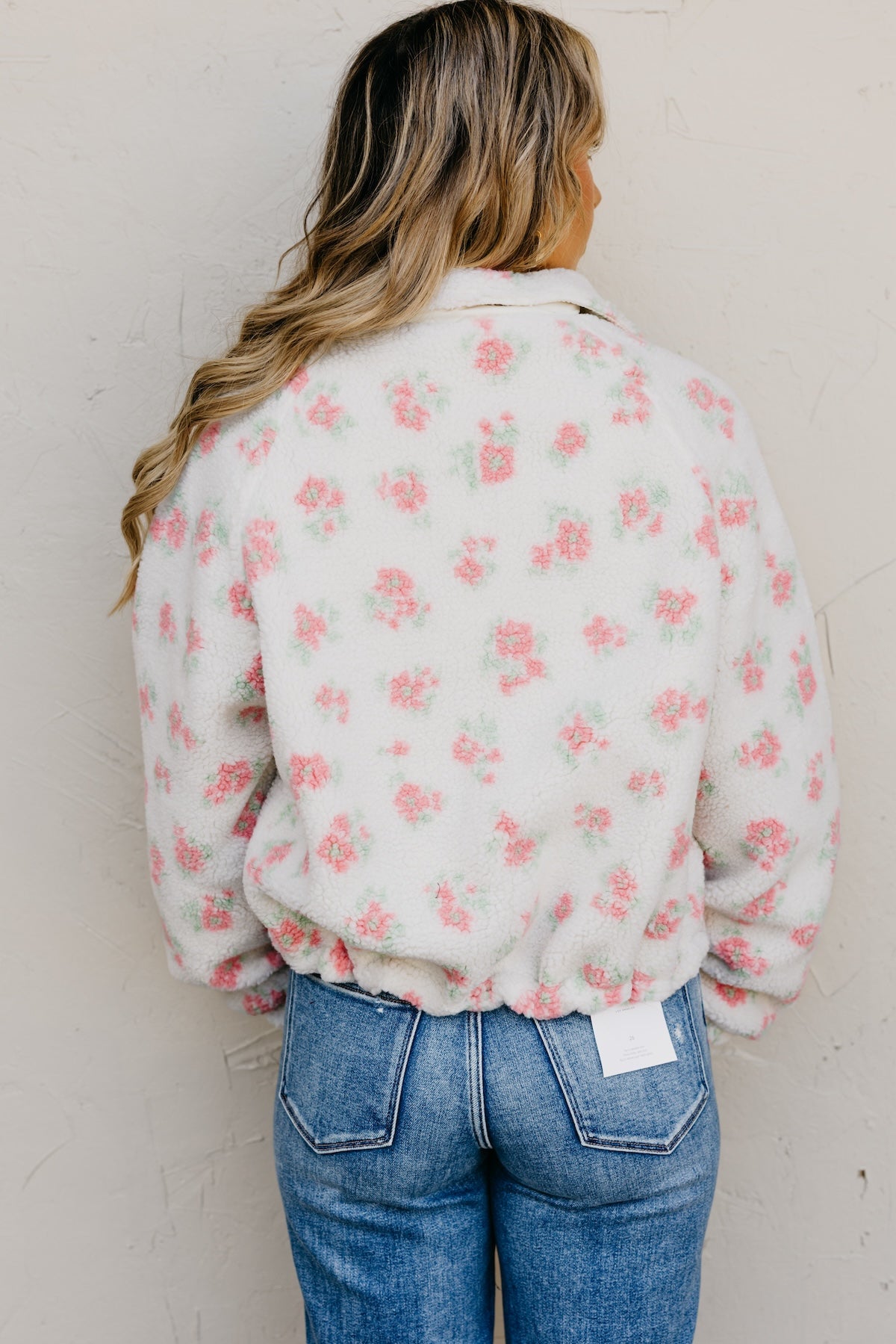 The Melba Floral Print Sherpa Jacket