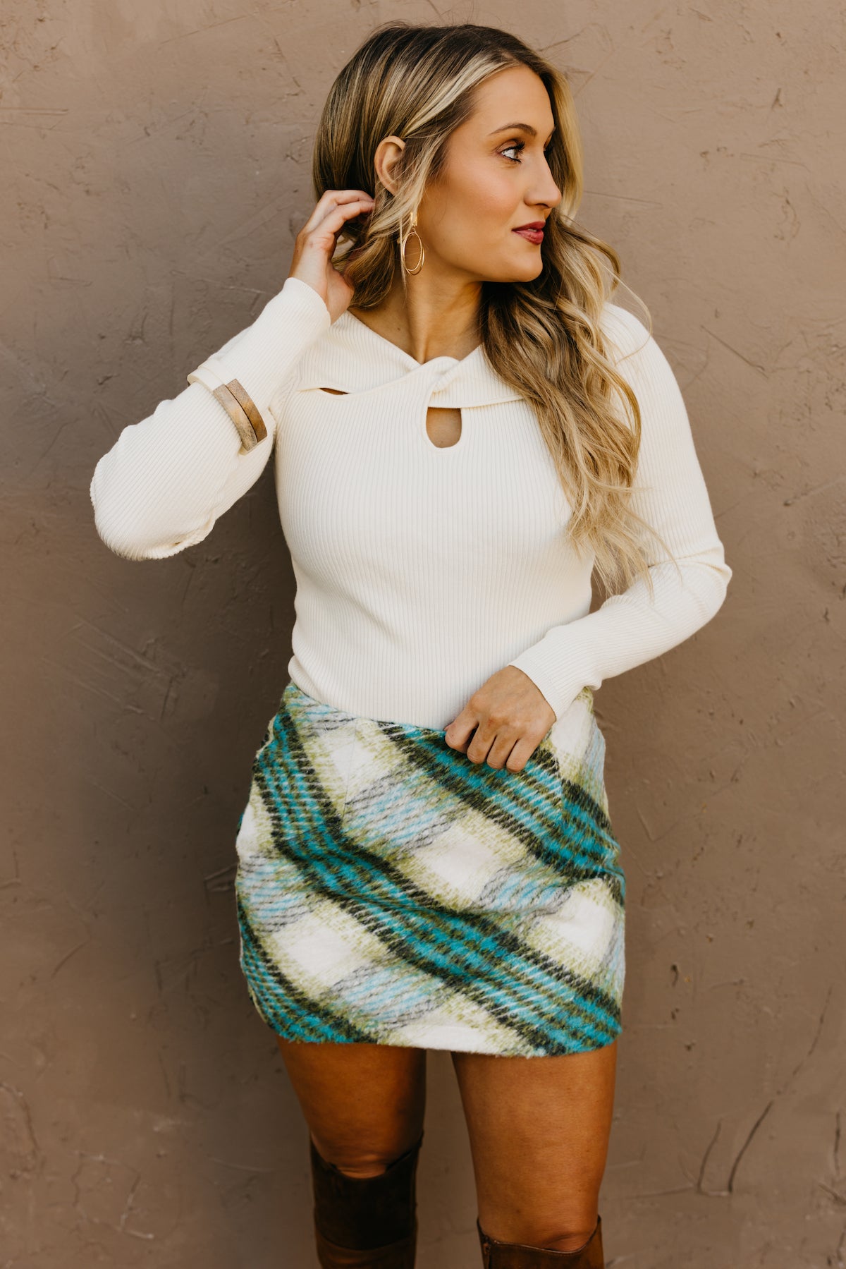 The Easton Twist Ribbed Sweater  - FINAL SALE