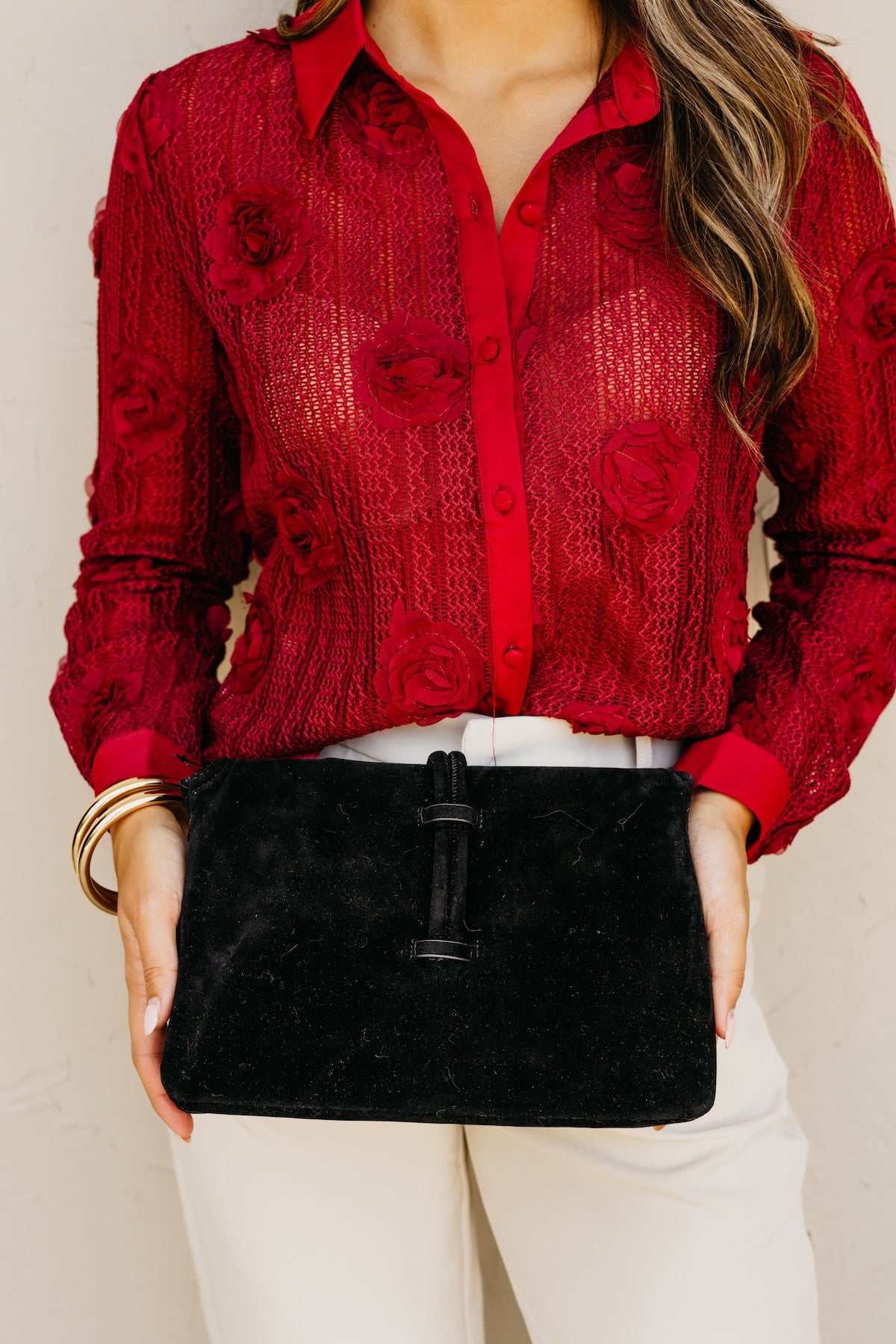 The Adalynn Suede Woven Crossbody Bag