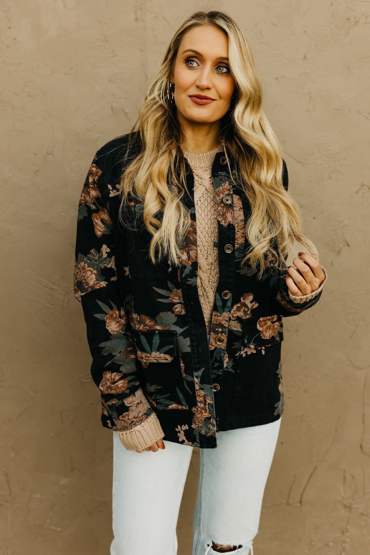 The rock floral jacket clearance