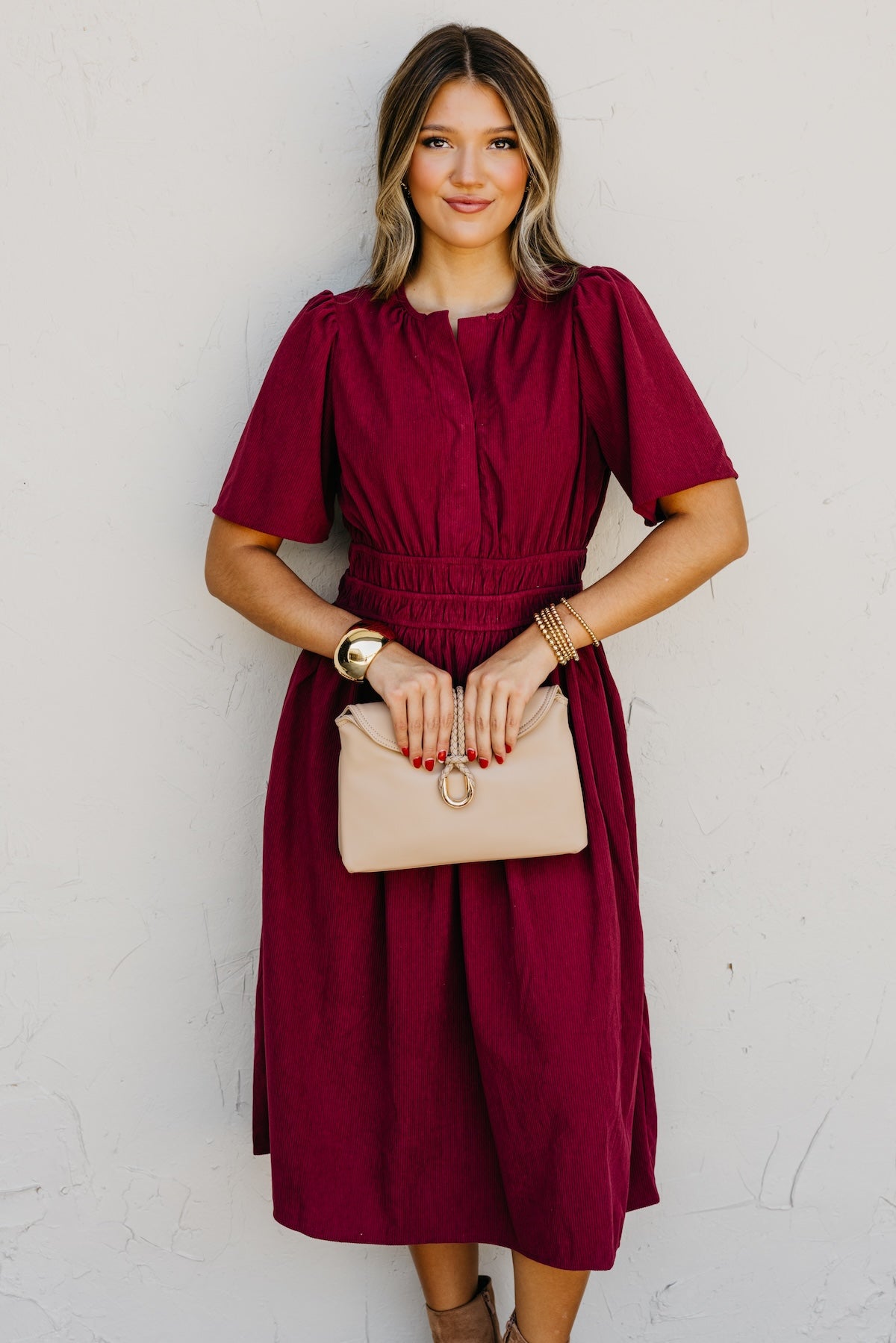 The Marcella Corduroy Midi Dress