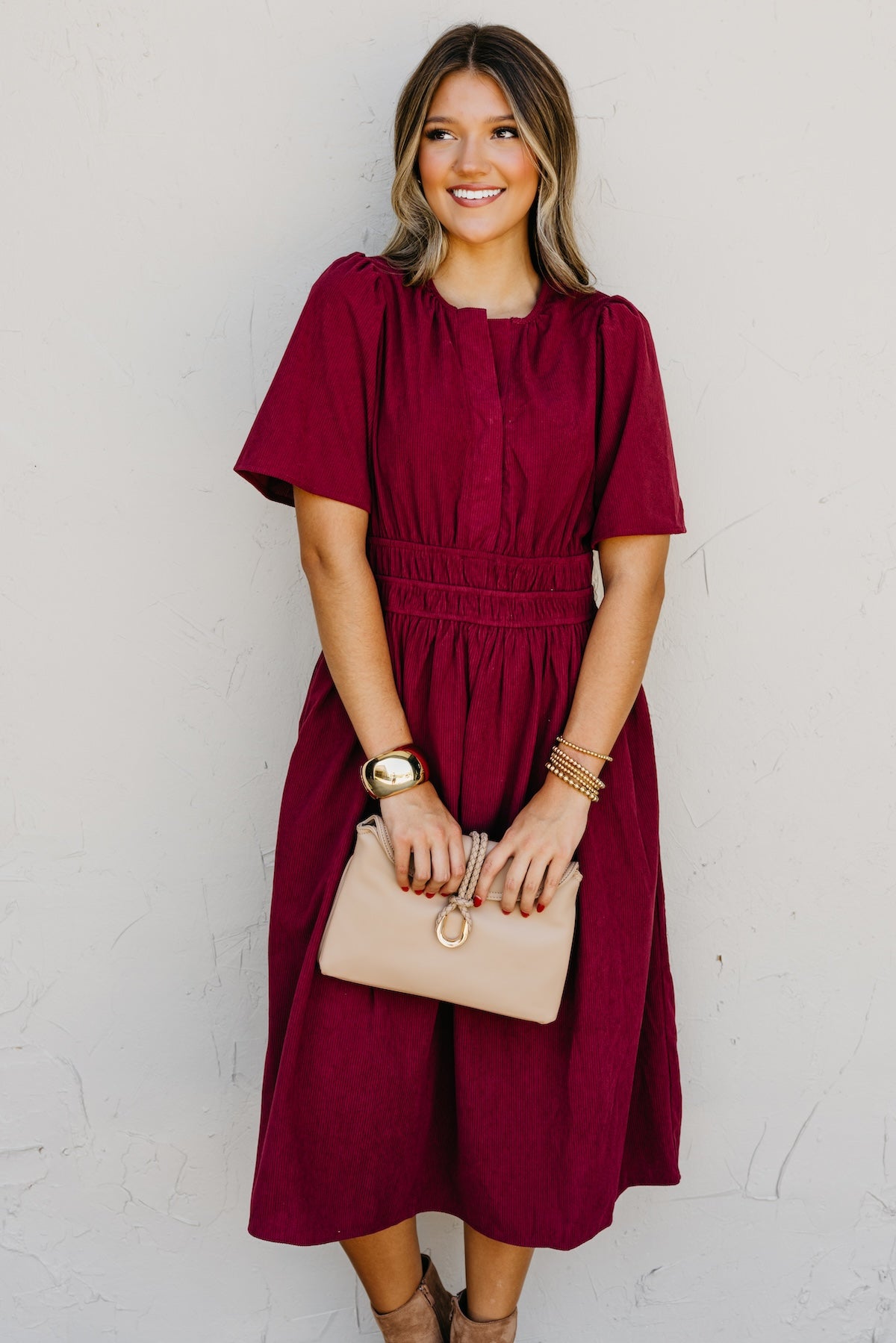 The Marcella Corduroy Midi Dress
