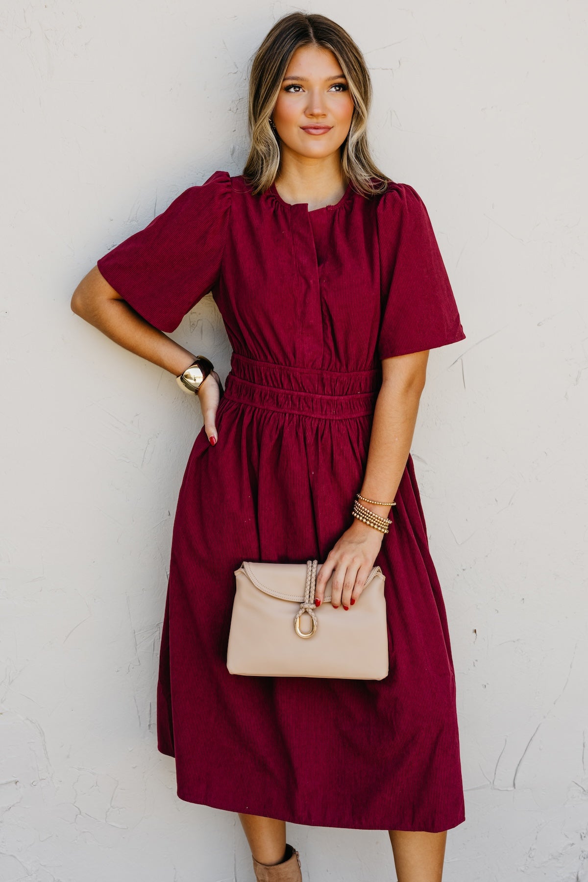 The Marcella Corduroy Midi Dress