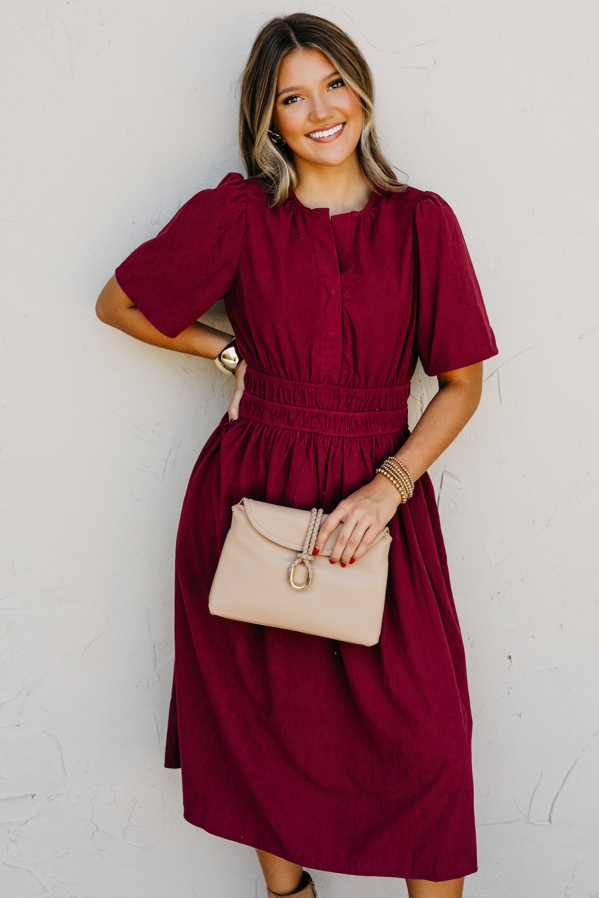 The Marcella Corduroy Midi Dress