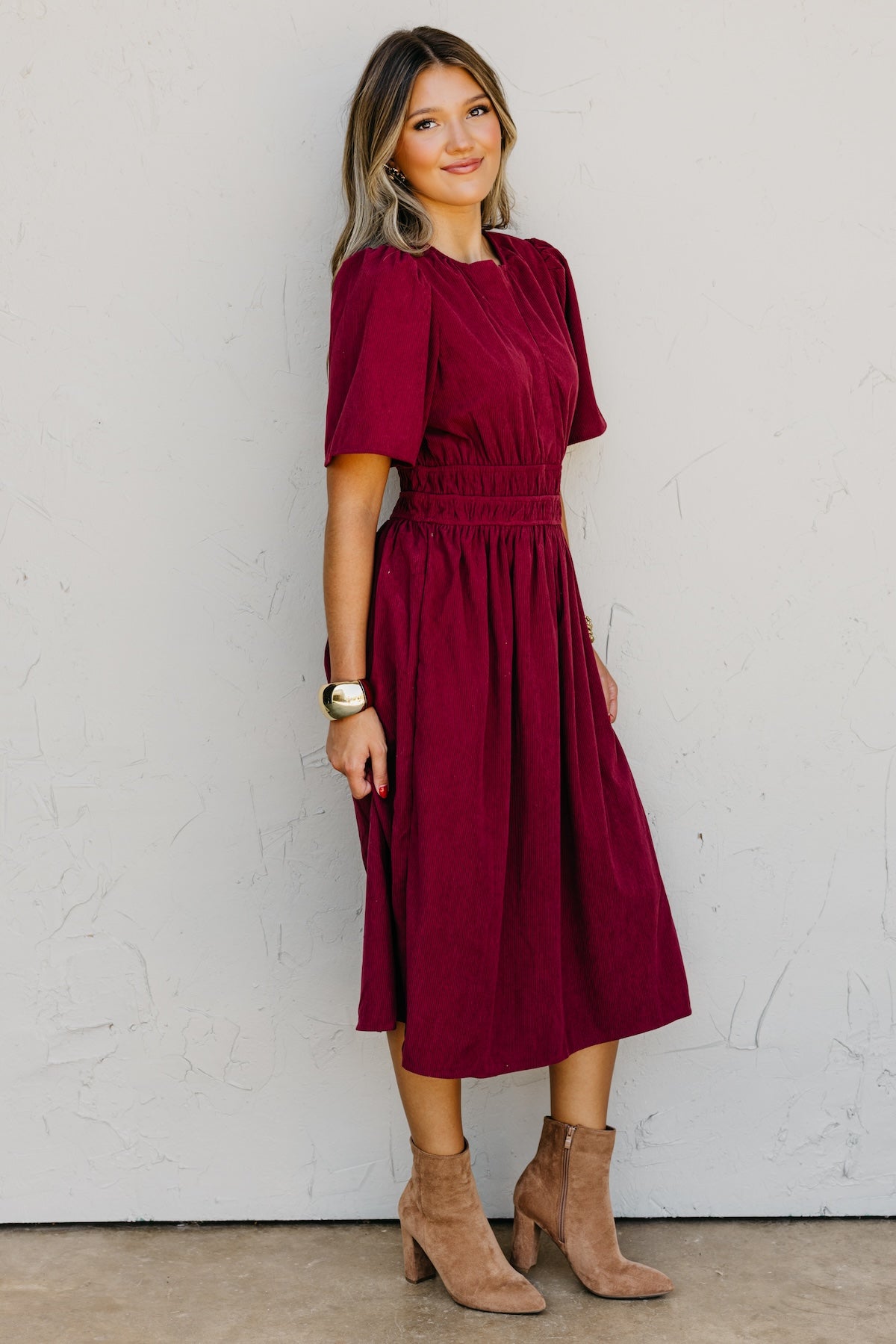 The Marcella Corduroy Midi Dress