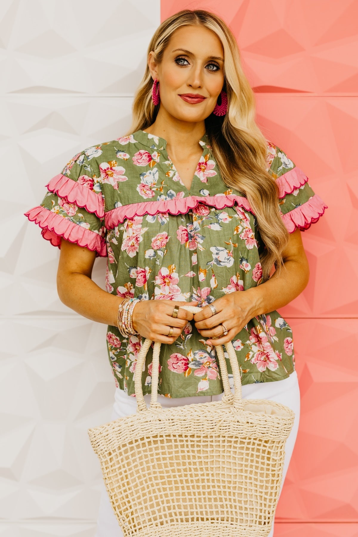 The Kayson Flutter Sleeve Floral Top