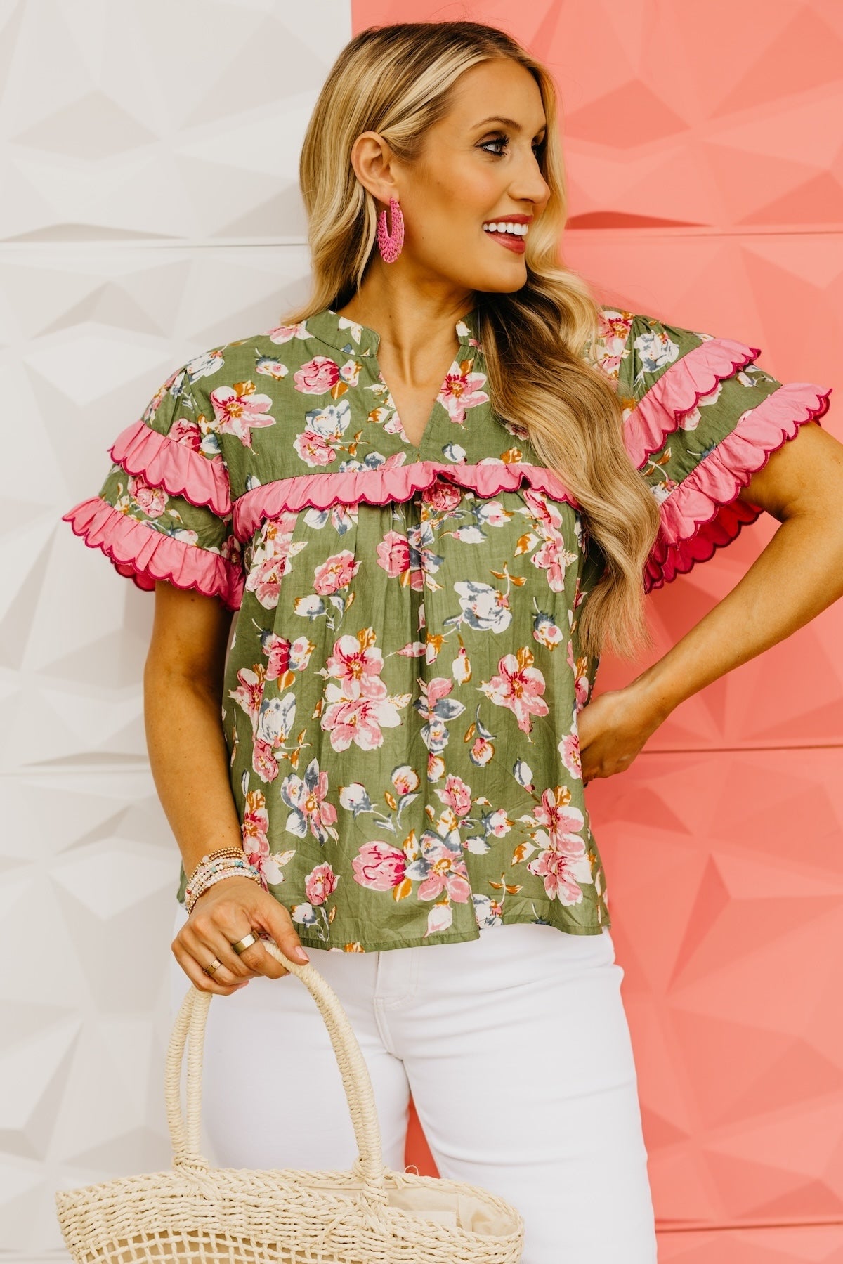 The Kayson Flutter Sleeve Floral Top