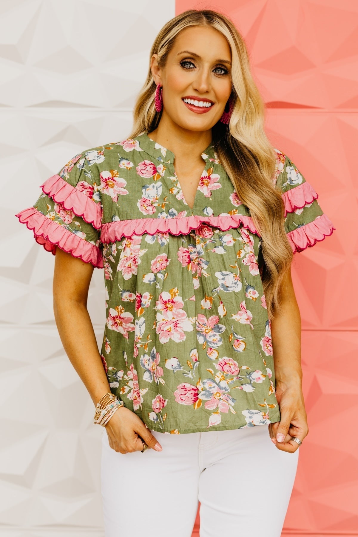 The Kayson Flutter Sleeve Floral Top