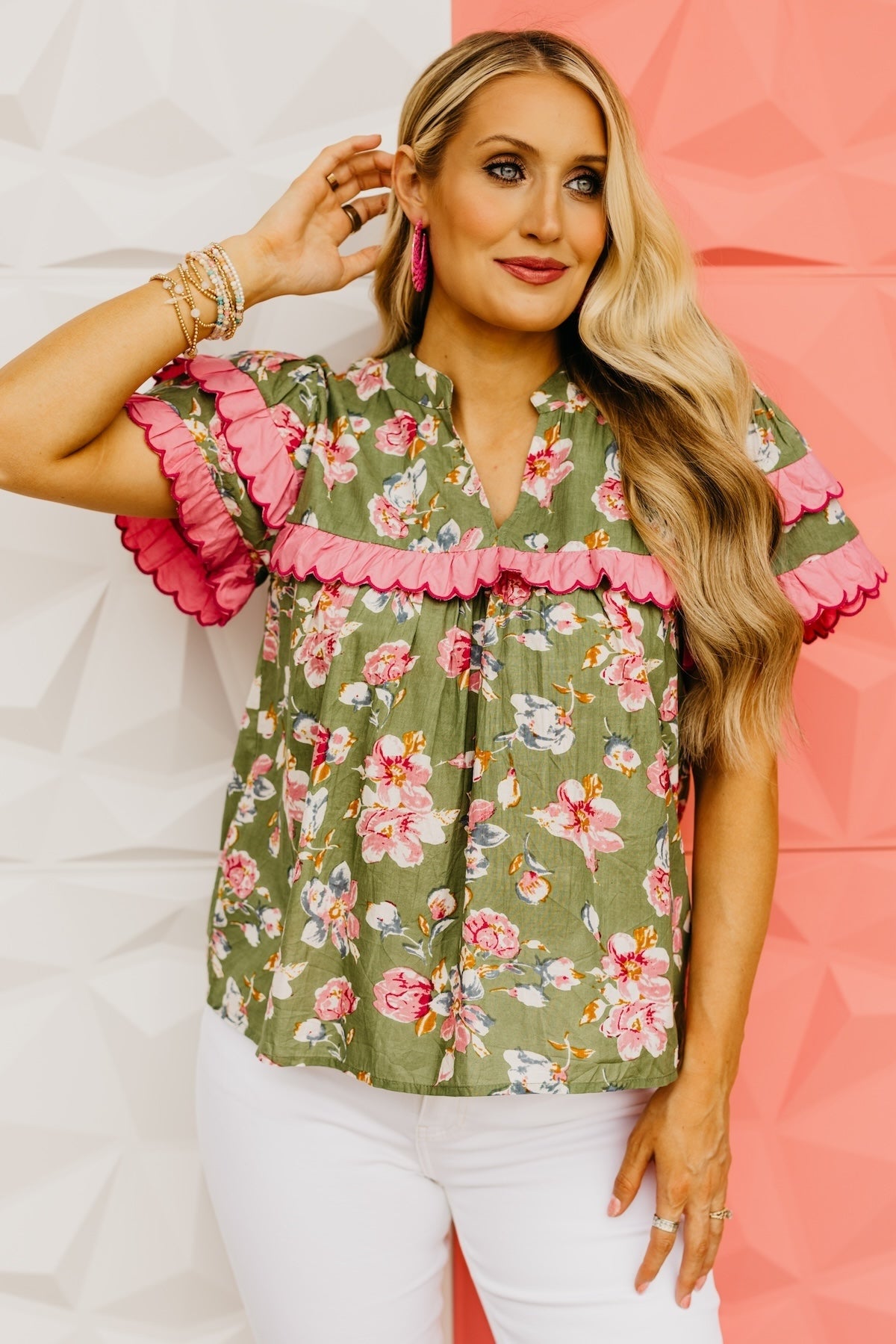 The Kayson Flutter Sleeve Floral Top