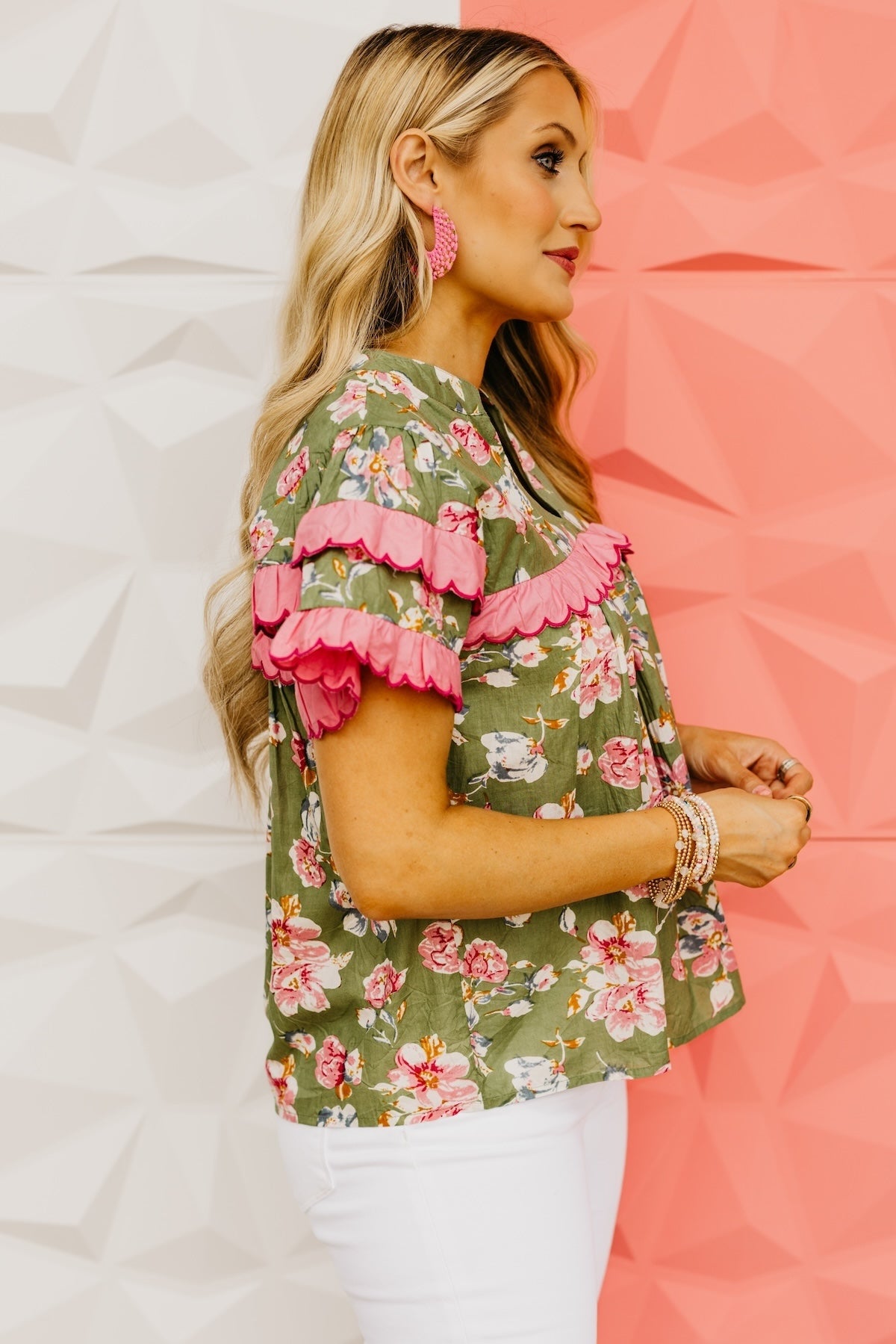 The Kayson Flutter Sleeve Floral Top