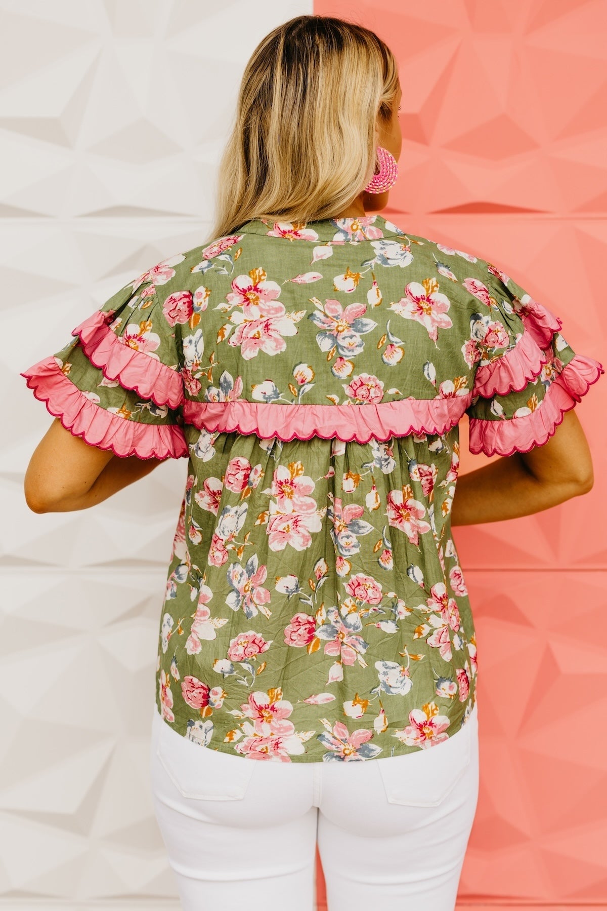 The Kayson Flutter Sleeve Floral Top
