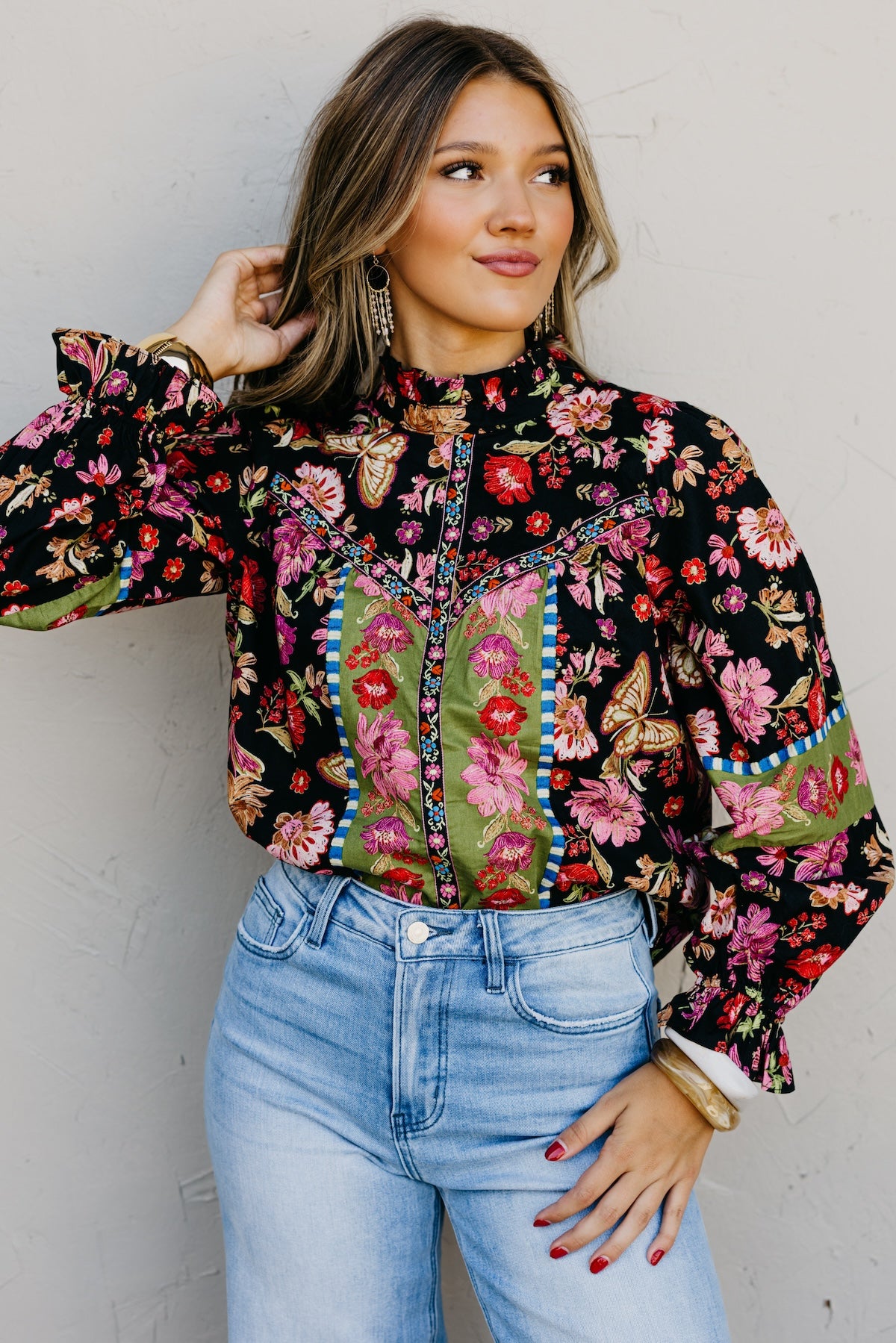 The Isabella Floral Woven Top