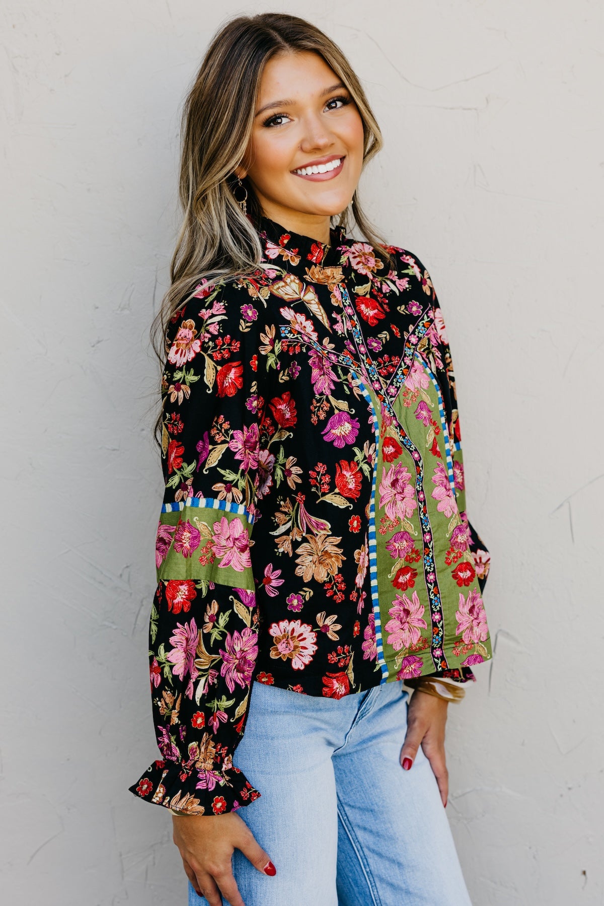 The Isabella Floral Woven Top