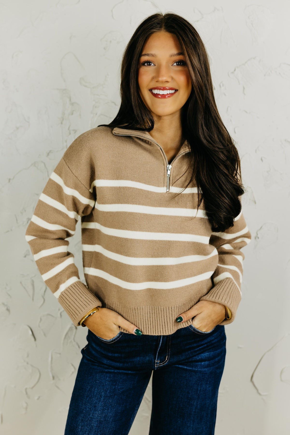 The Malone Quarter Zip Sweater | MOD Boutique