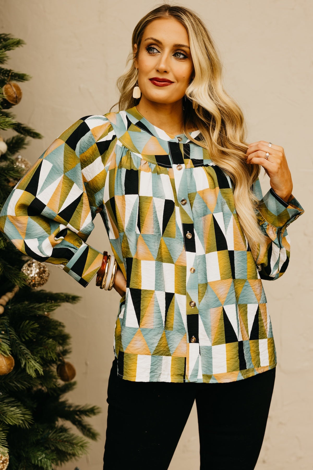 The Max Geo Print Blouse