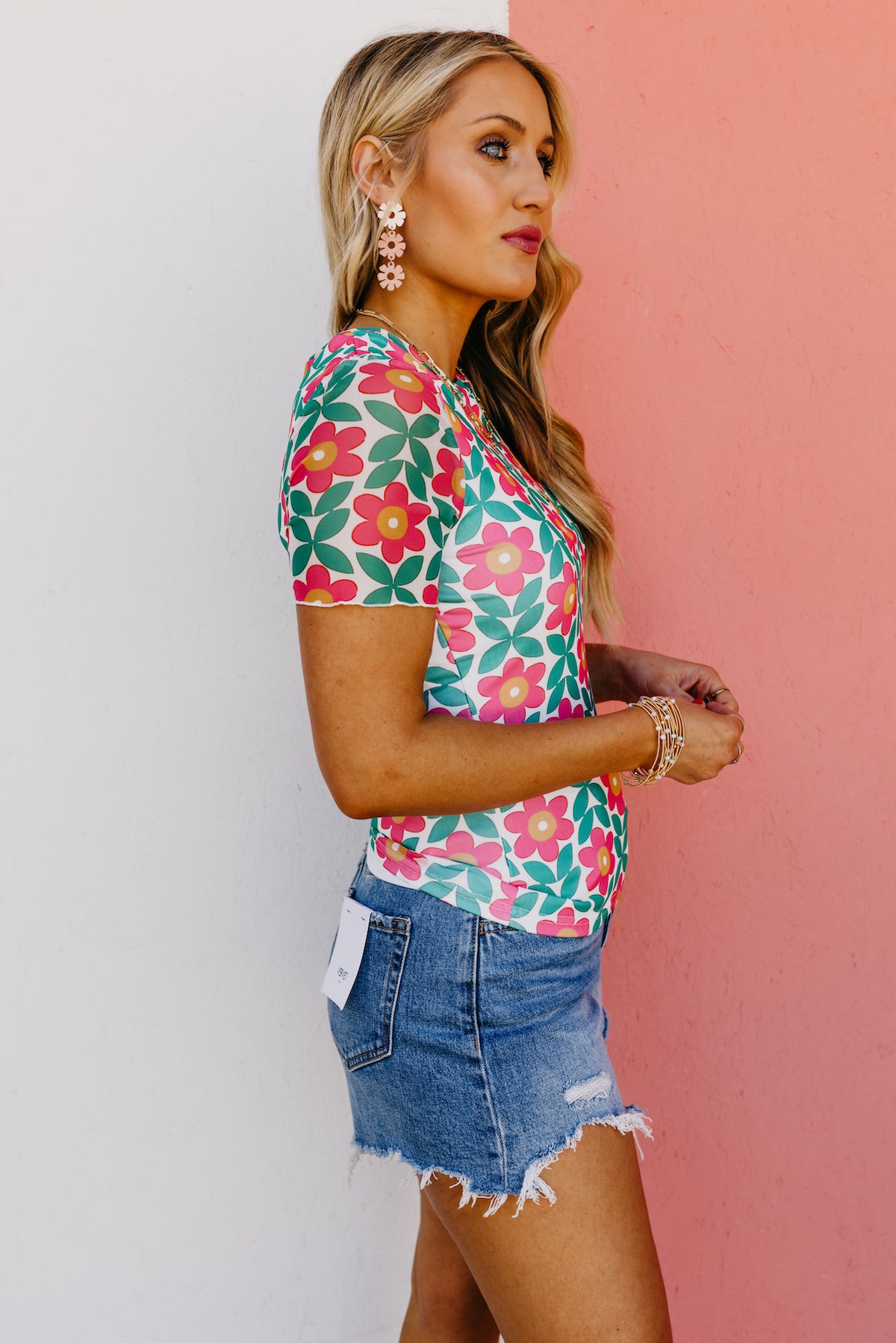The Lilith Floral Mesh Top