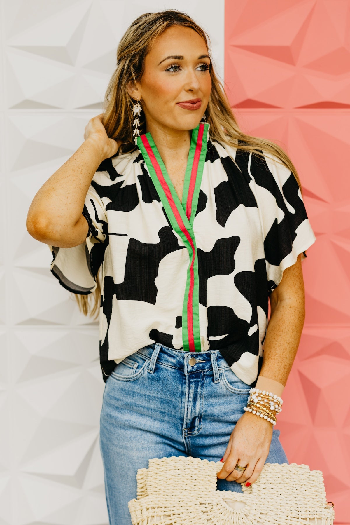 The Yusuf V Neck Print Top