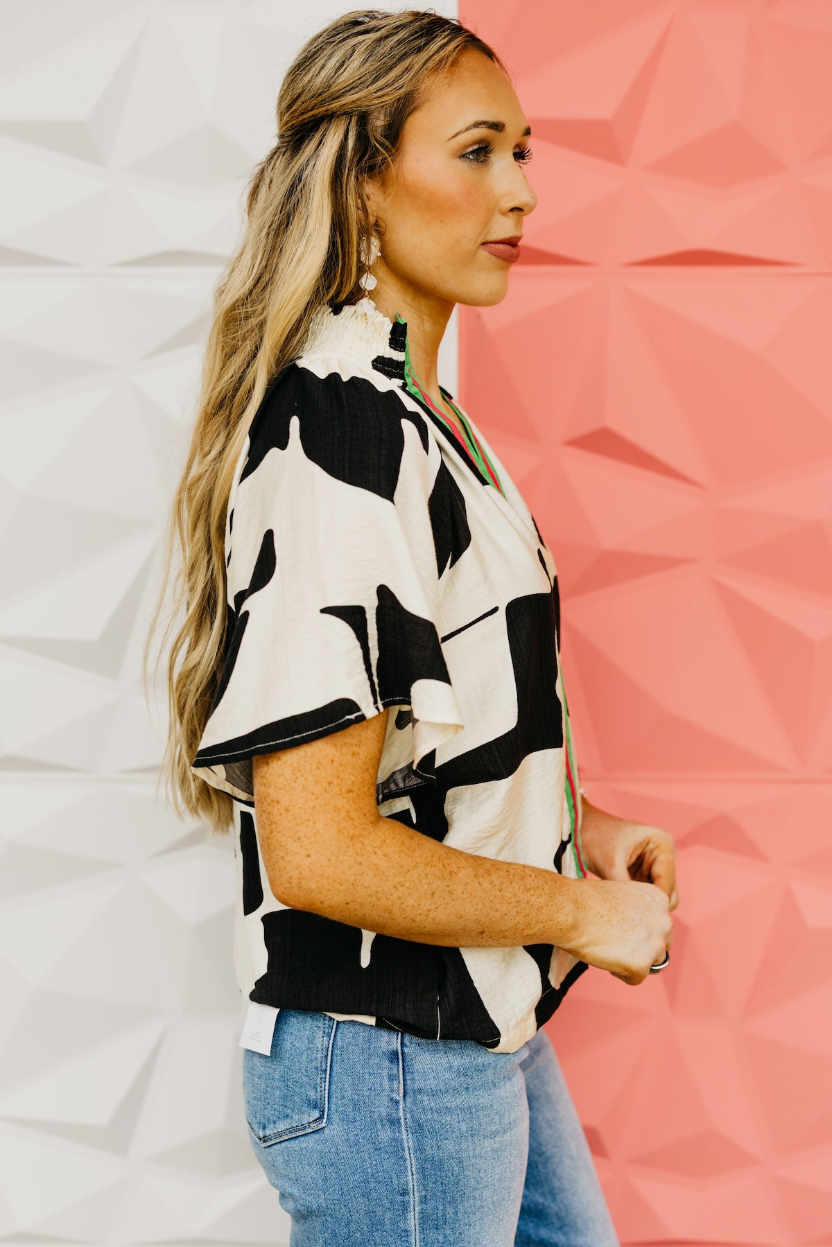 The Yusuf V Neck Print Top