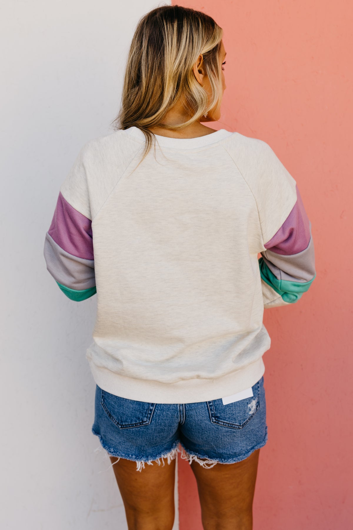 The Dante Color Block Sleeve Sweatshirt