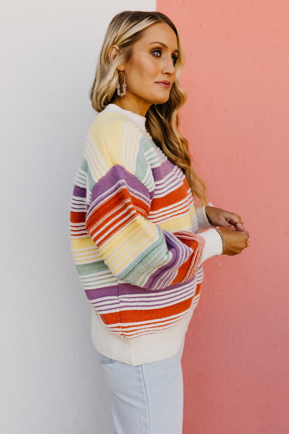 The Amanda Rainbow Striped Sweater