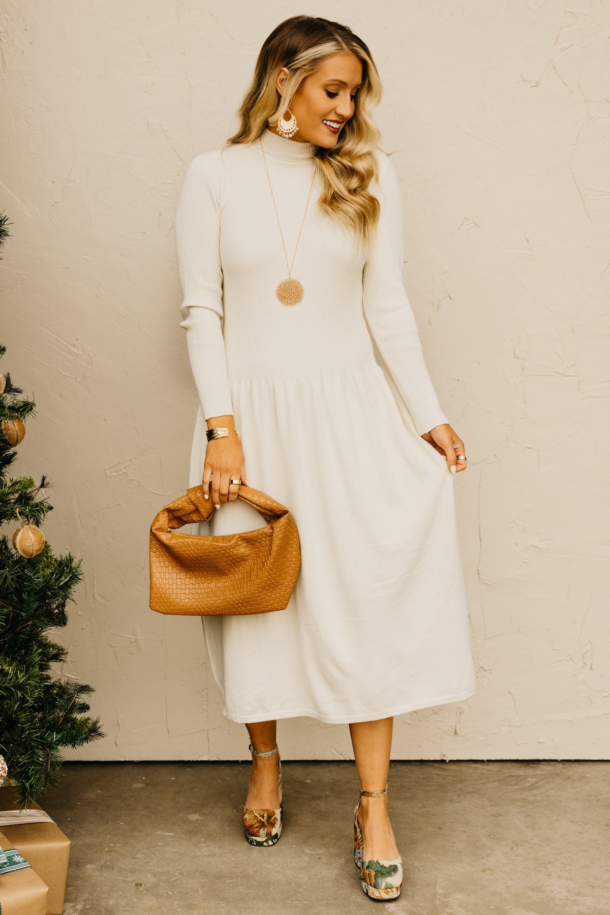 The Pepper Ribbed Midi Sweater Dress