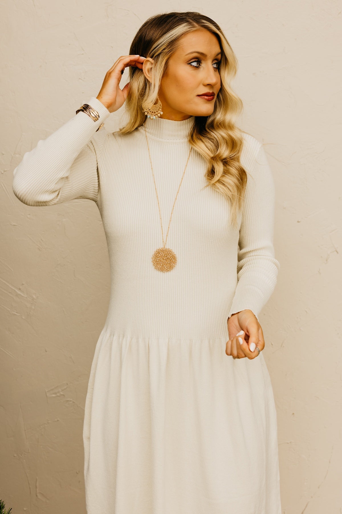 The Pepper Ribbed Midi Sweater Dress