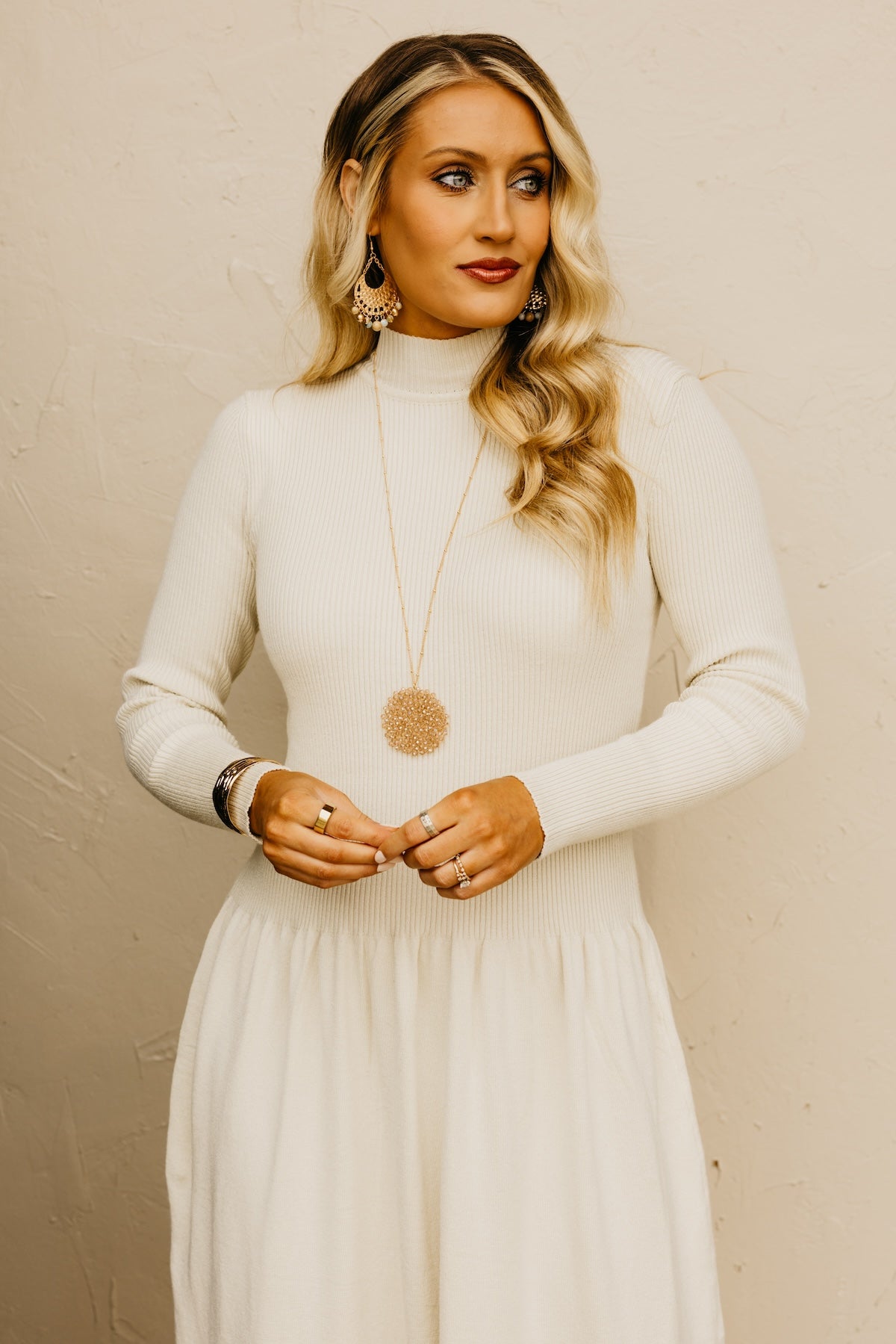 The Pepper Ribbed Midi Sweater Dress