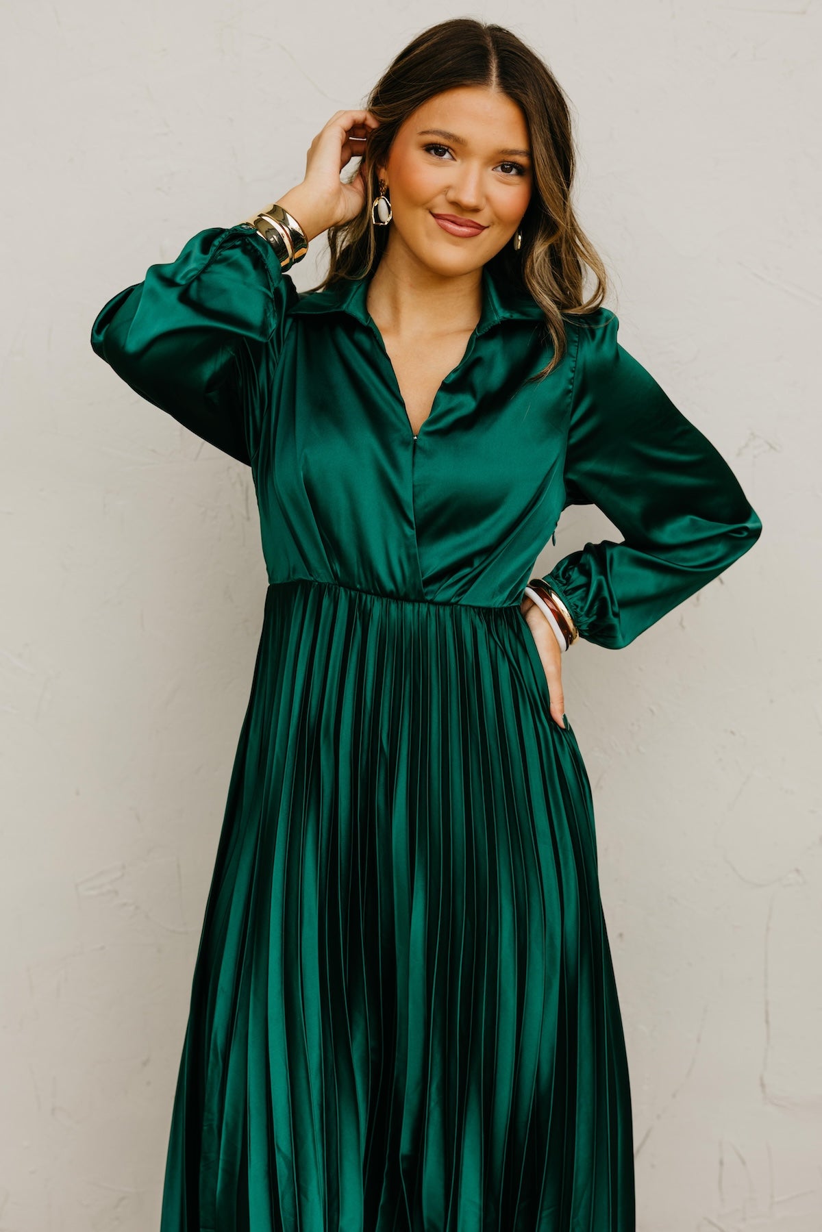 The Marta Pleated Midi Dress
