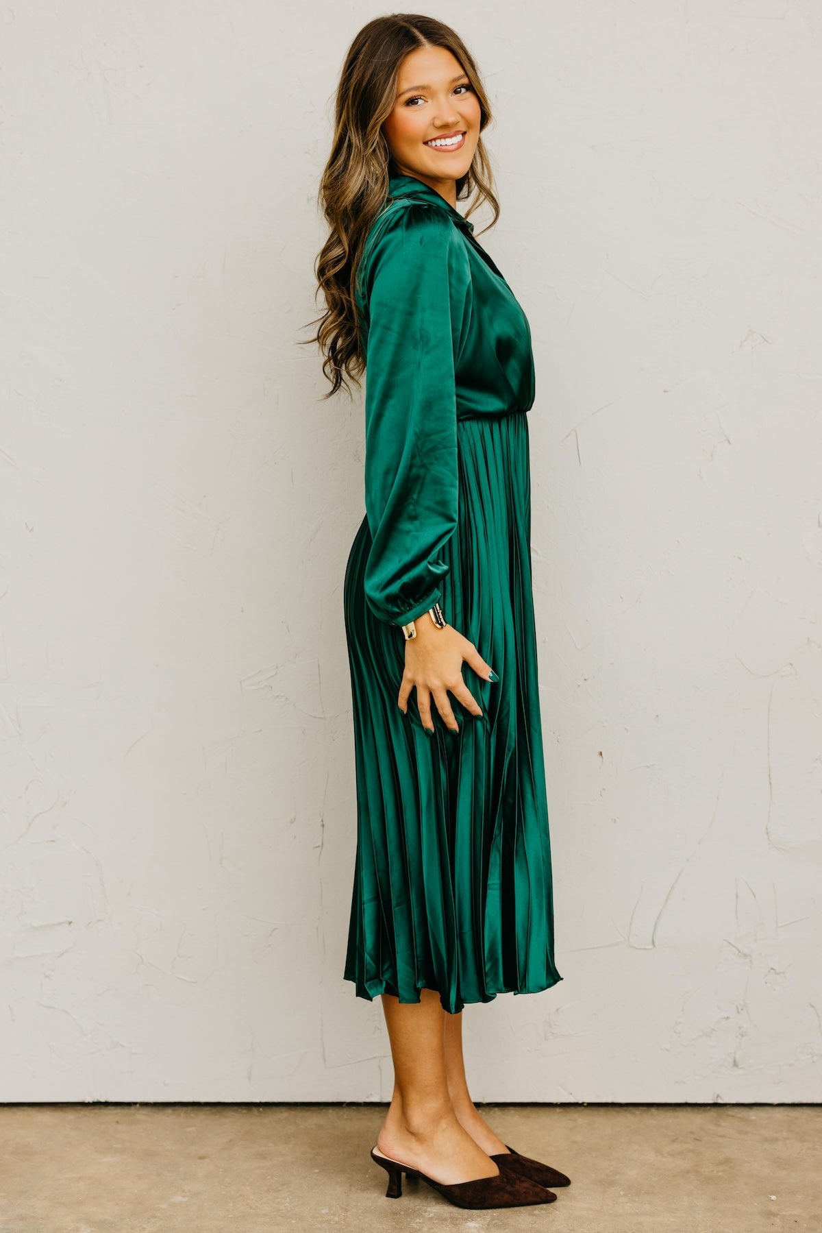 The Marta Pleated Midi Dress