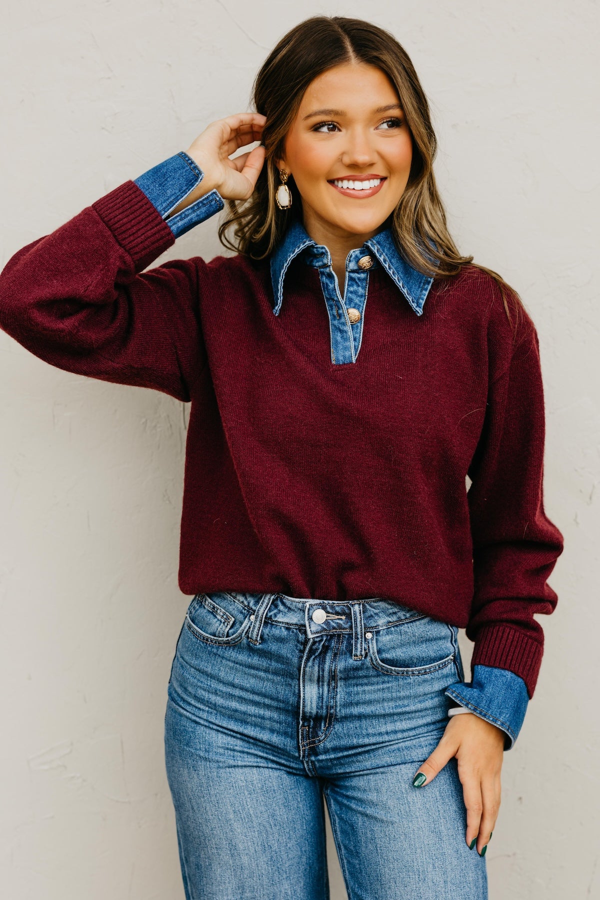 The Rockford Denim Contrast Sweater