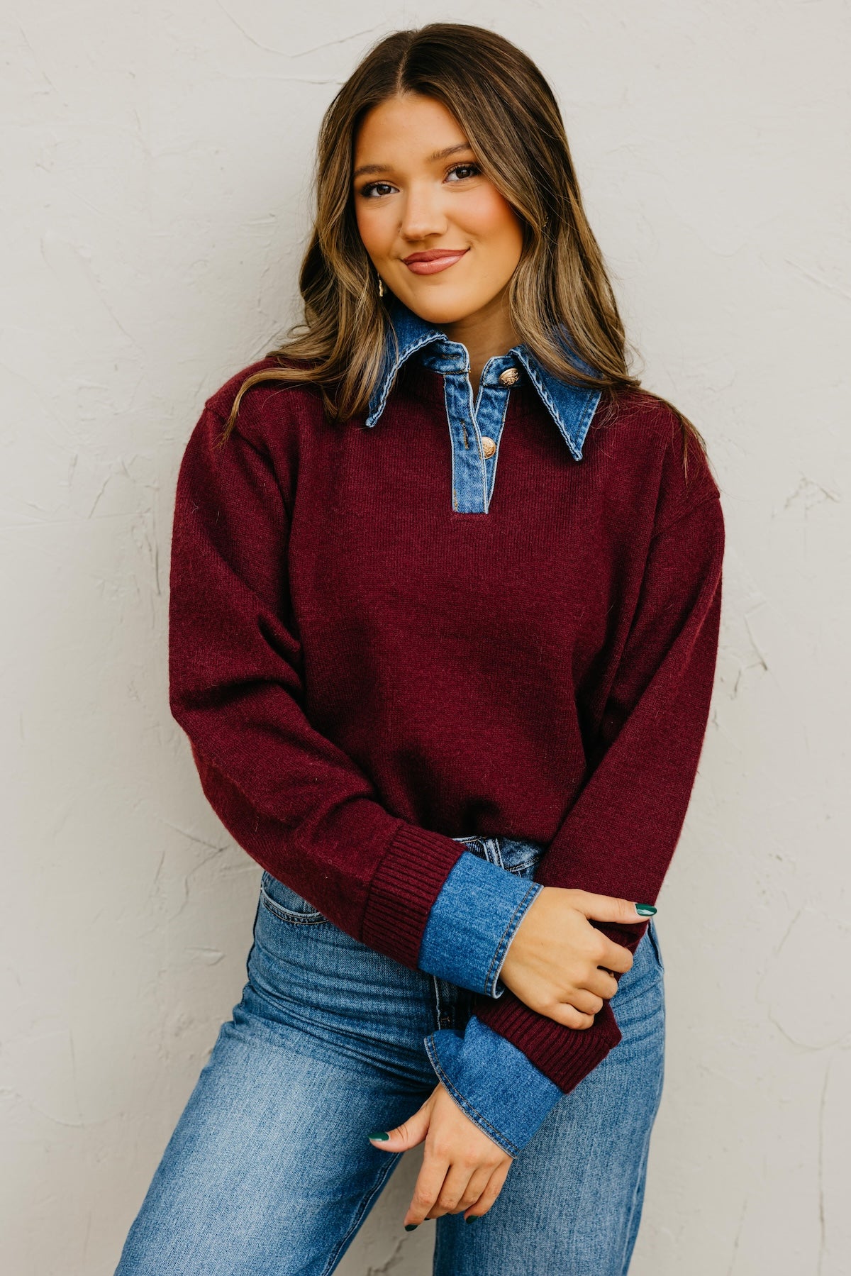 The Rockford Denim Contrast Sweater