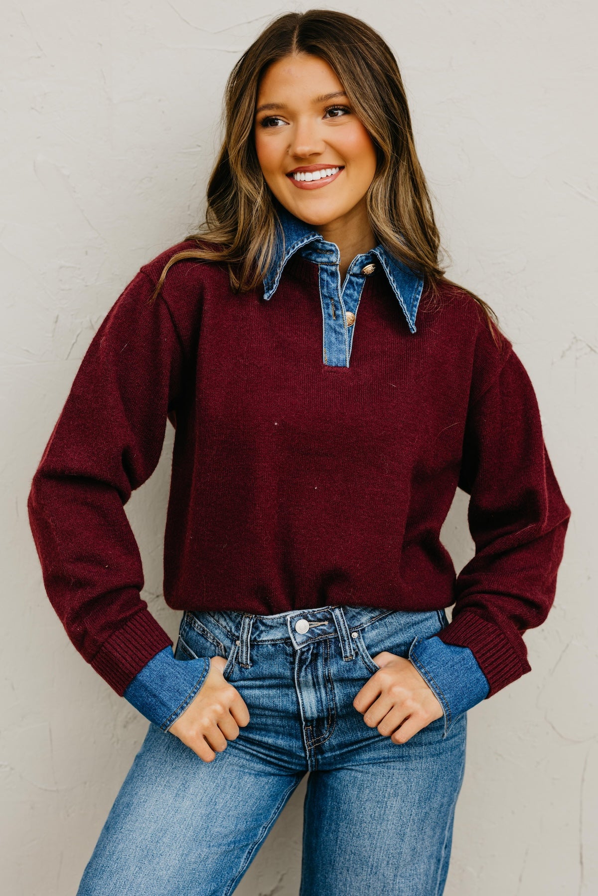 The Rockford Denim Contrast Sweater