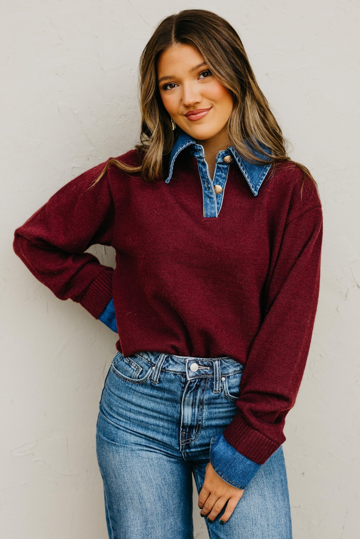 The Rockford Denim Contrast Sweater