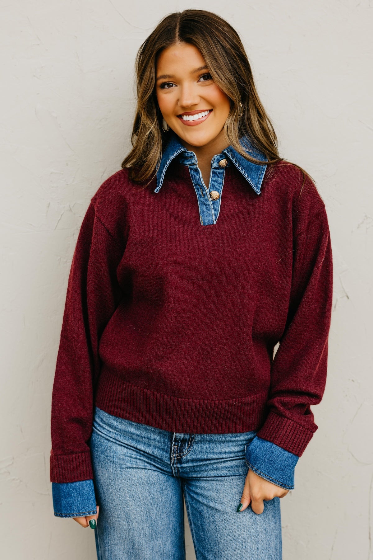 The Rockford Denim Contrast Sweater