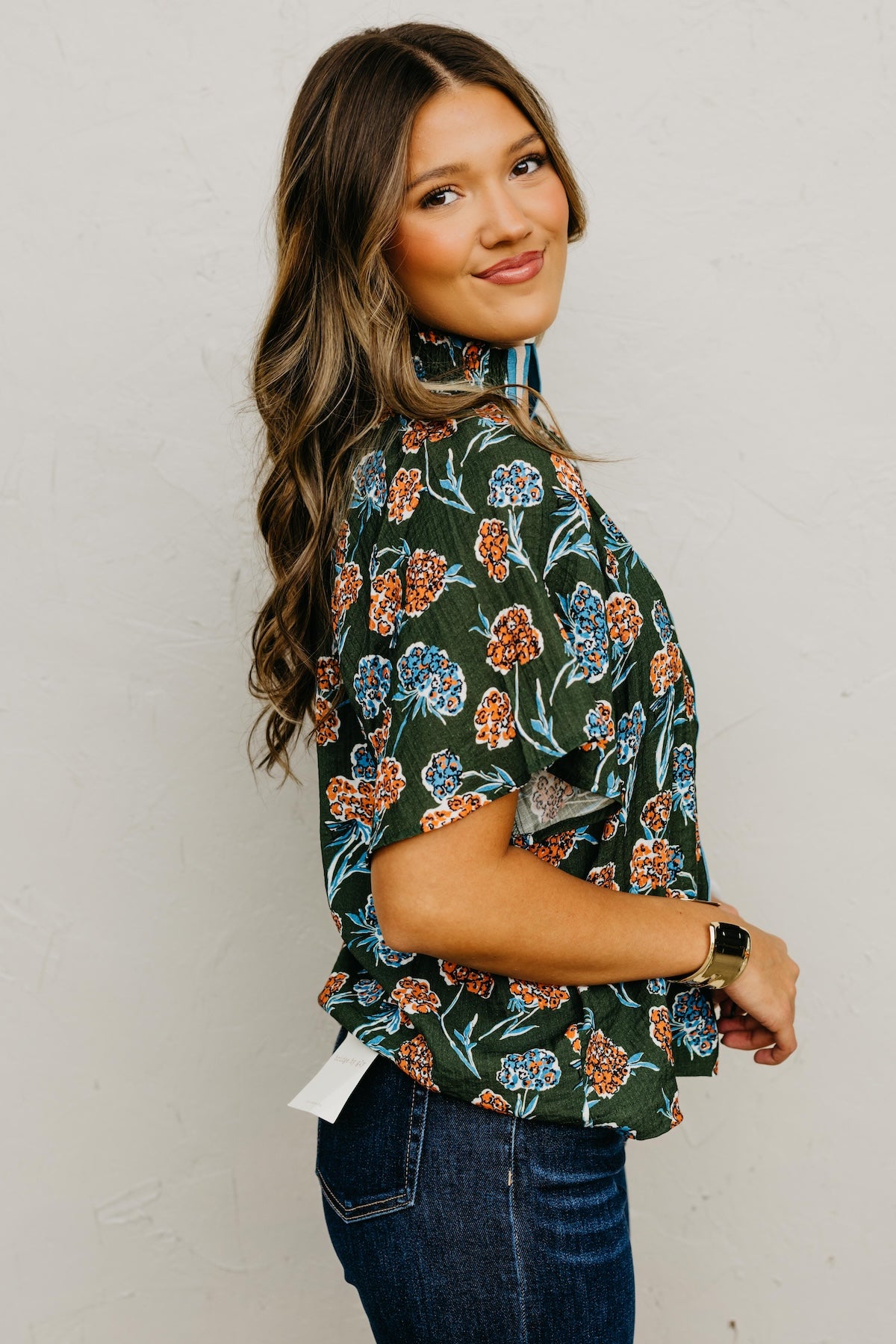 The Rona Floral Contrast Top