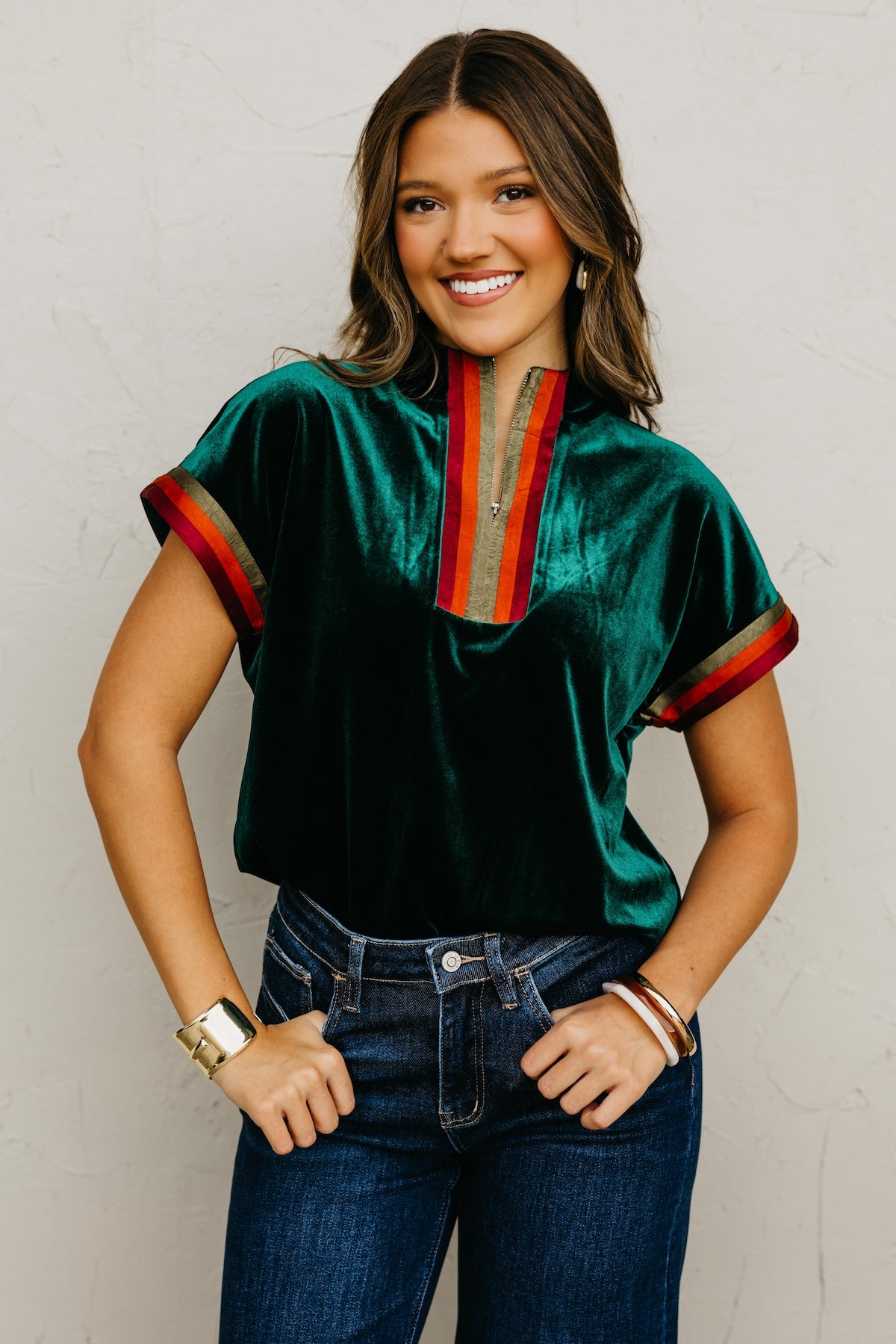 The Zaniyah Half Zip Top