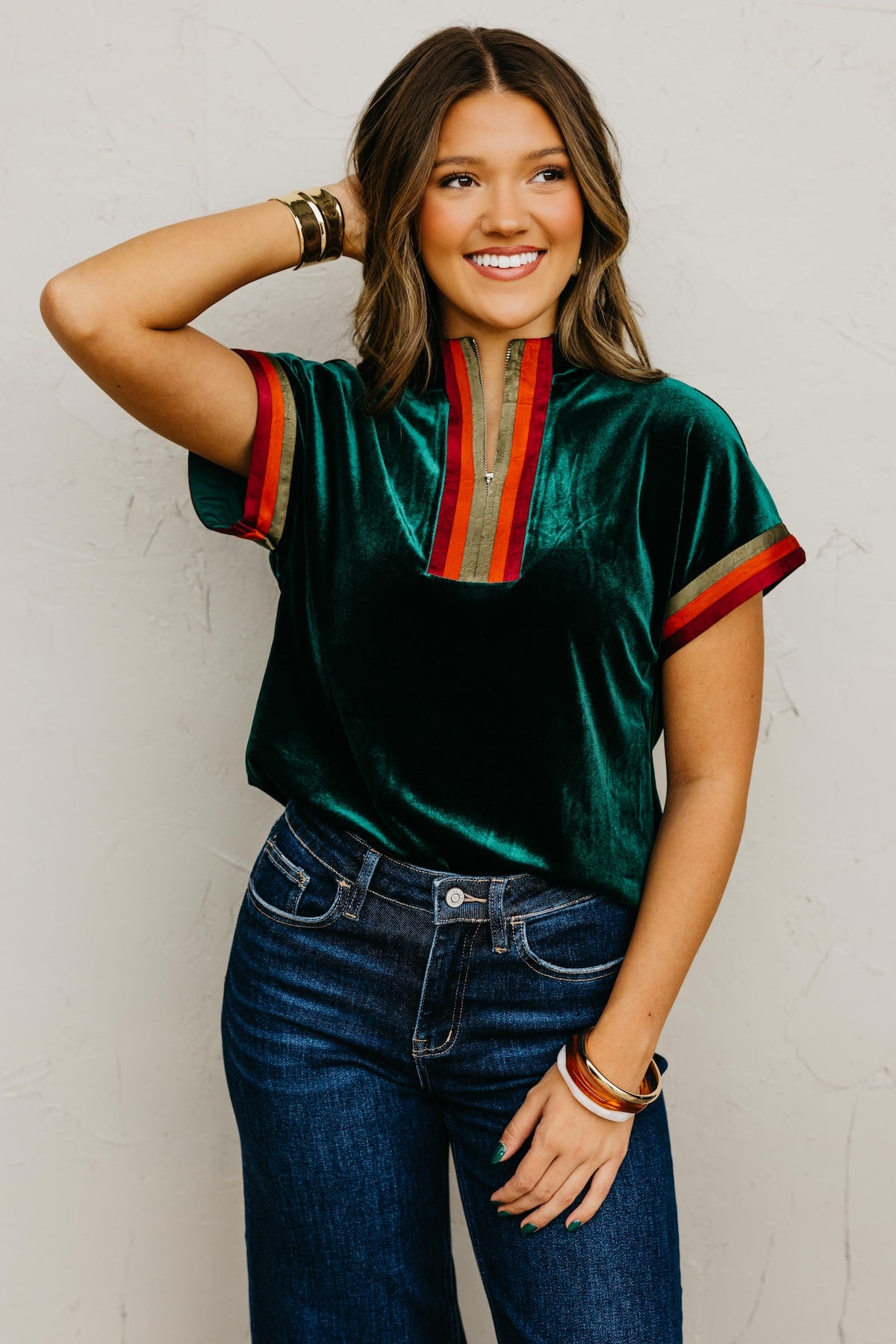The Zaniyah Half Zip Top