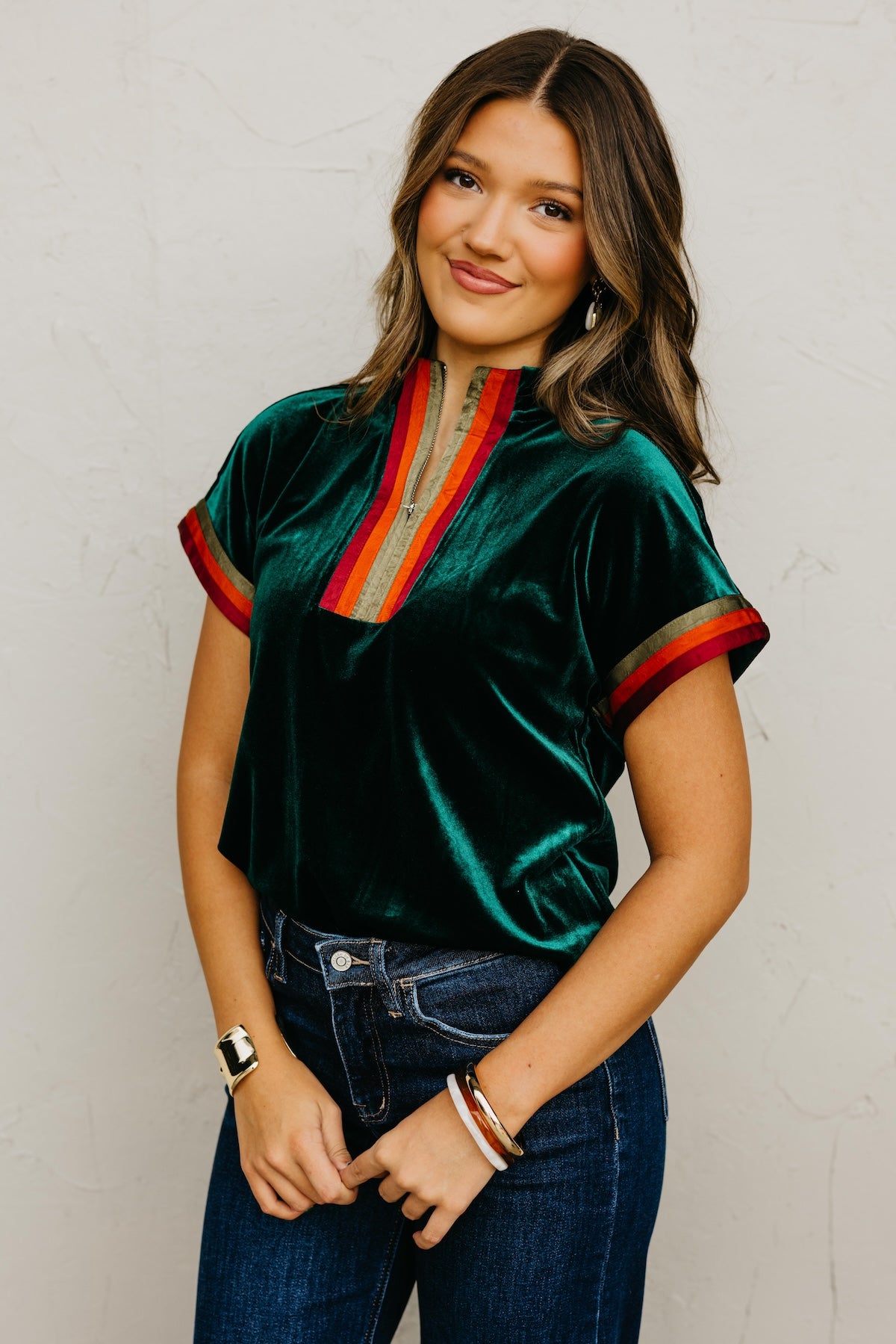 The Zaniyah Half Zip Top