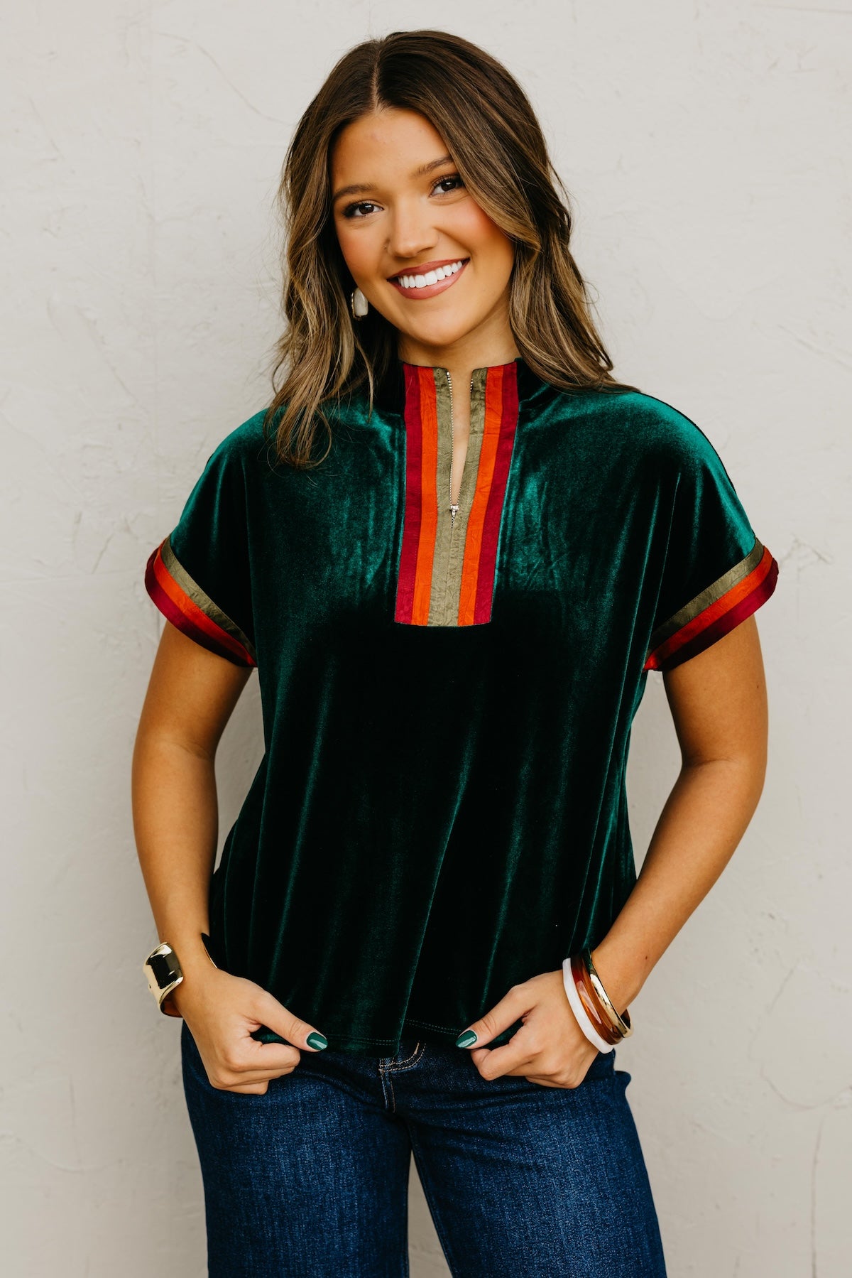 The Zaniyah Half Zip Top
