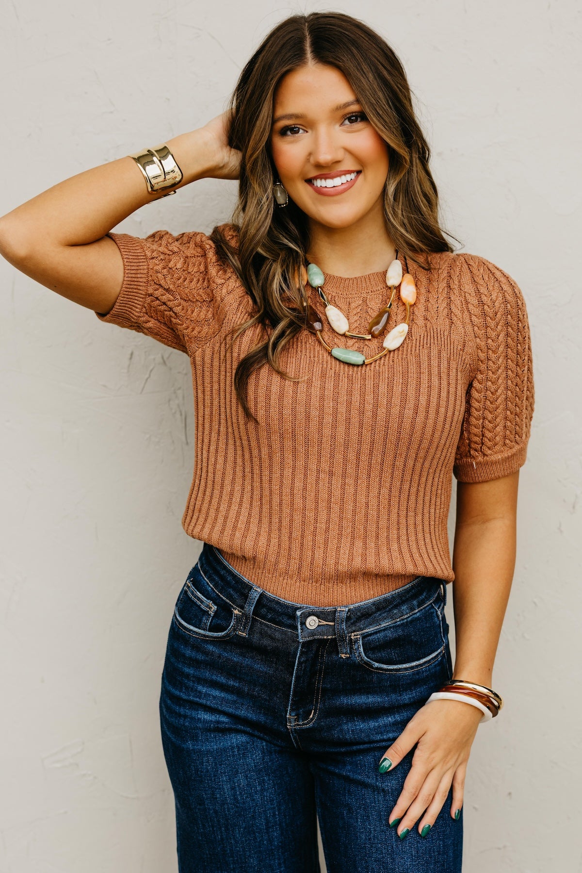 The Kairo Cable Knit Sweater Top