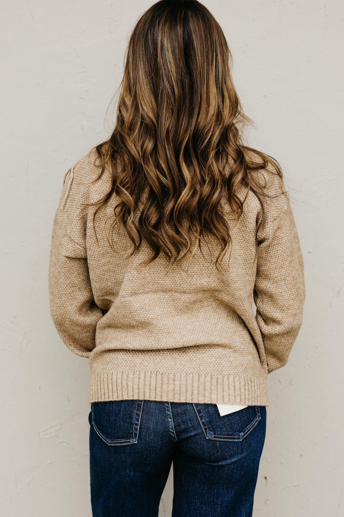 The Lo Fringe Detailed Mock Neck Sweater