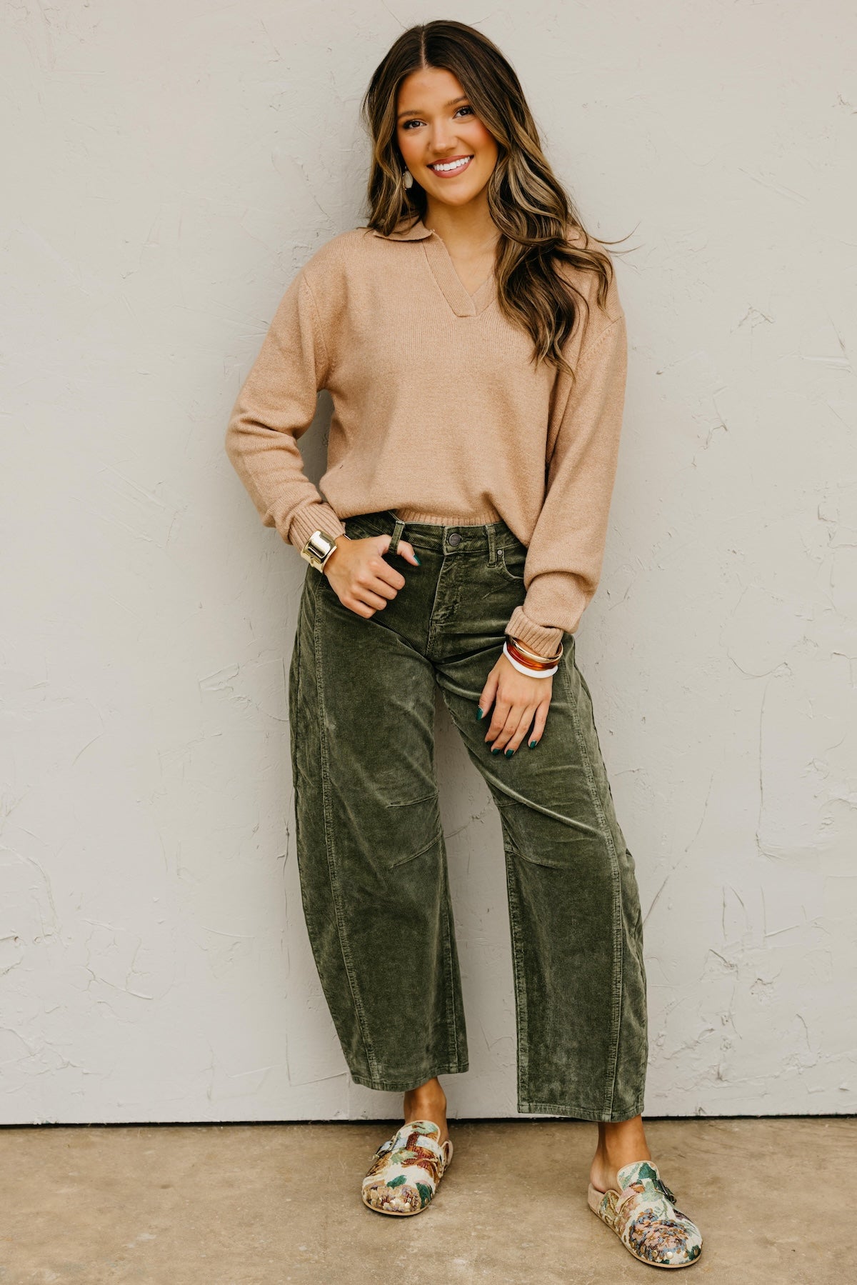 The Shep Collared V Neck Sweater