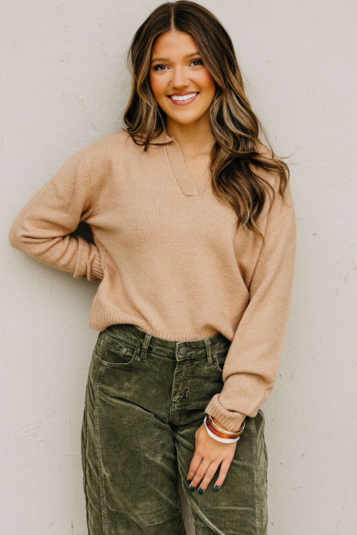 The Shep Collared V Neck Sweater