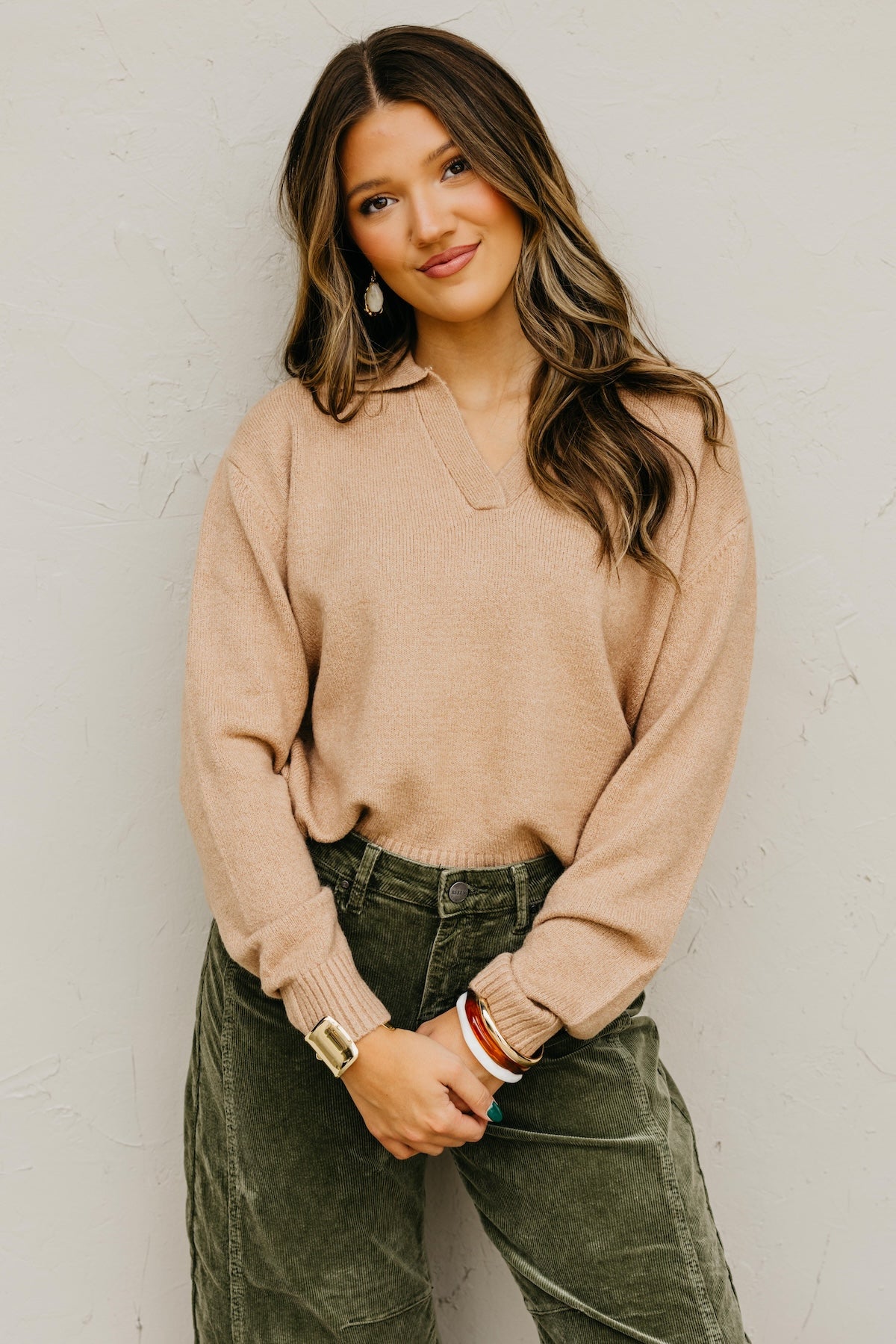 The Shep Collared V Neck Sweater