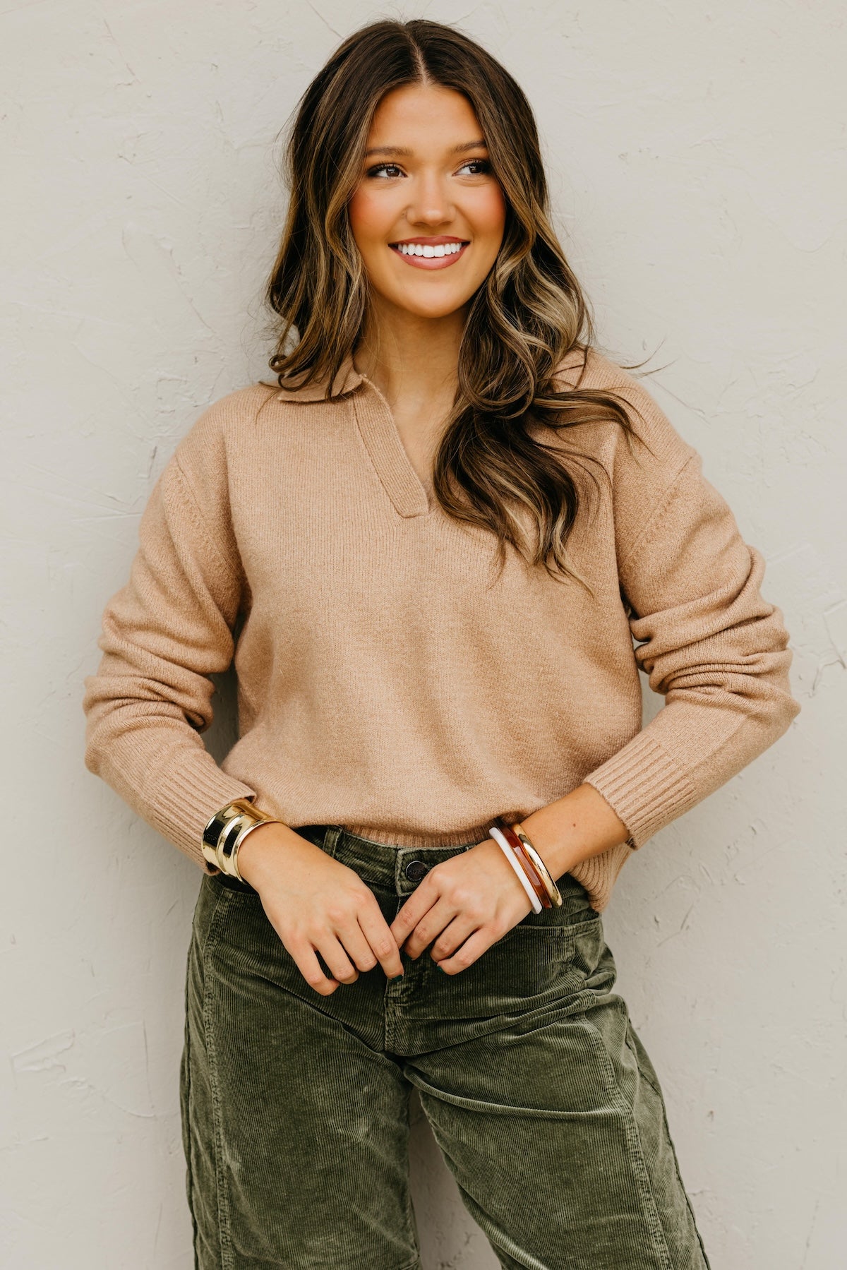 The Shep Collared V Neck Sweater